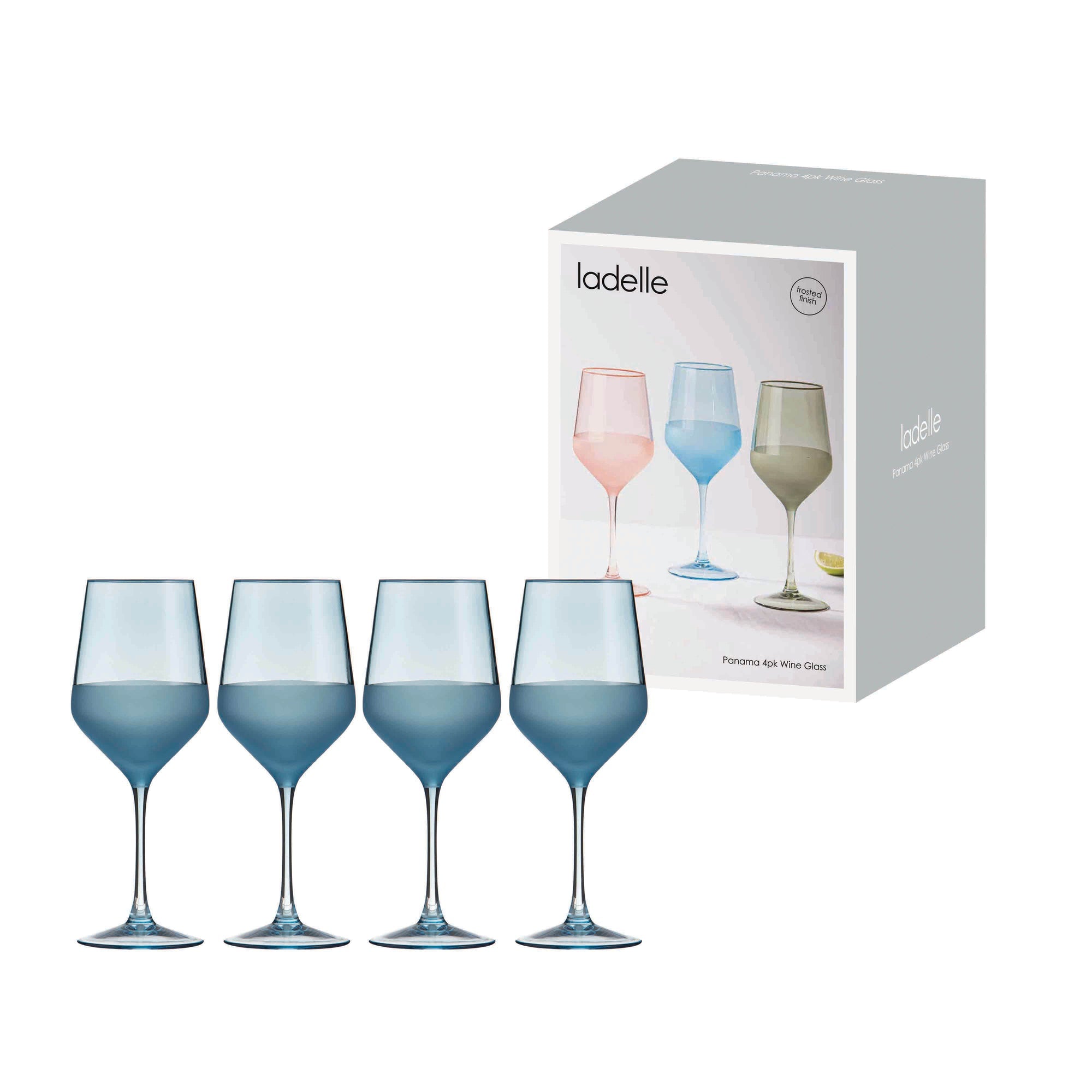Ladelle Panama Ocean 4pk Wine Glass