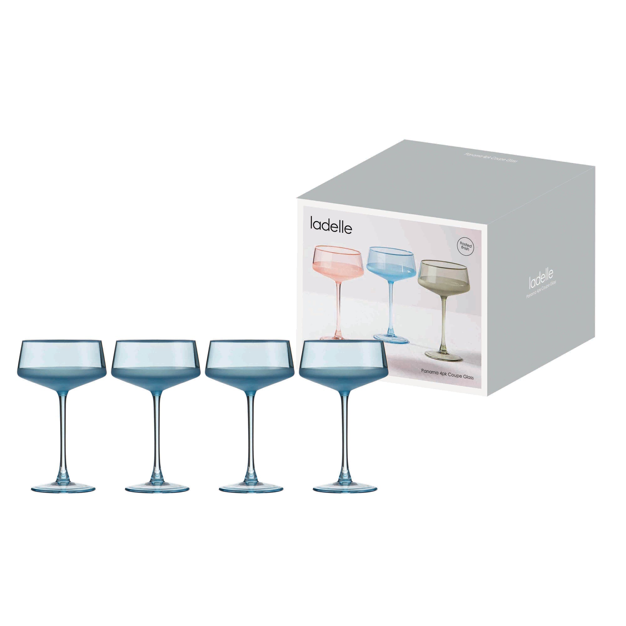 Ladelle Panama Ocean 4pk Coupe Glass