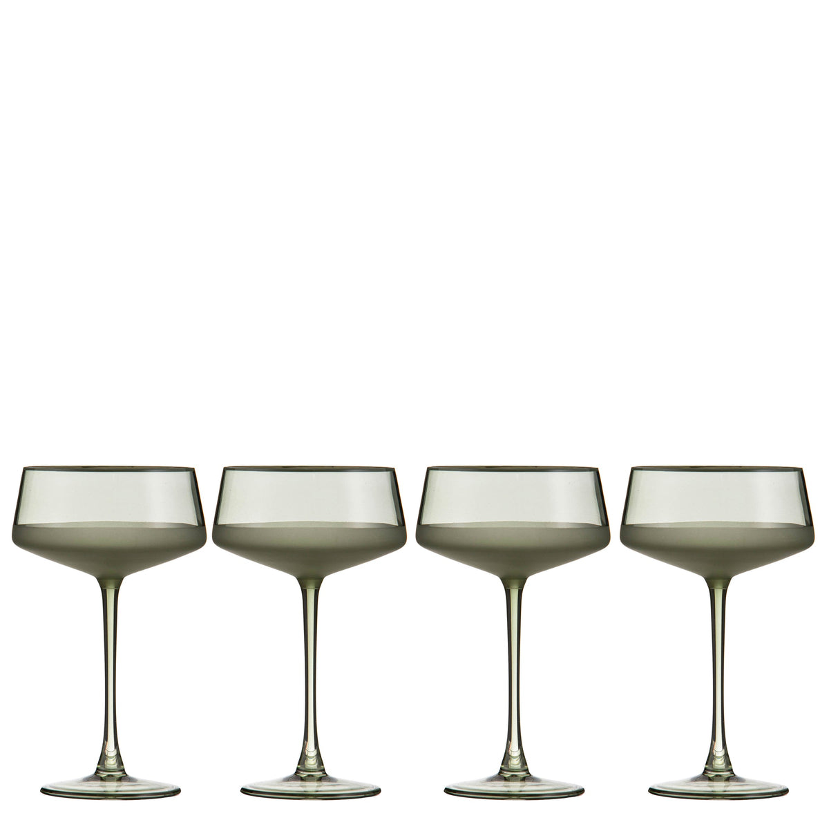 Ladelle Panama Moss 4pk Coupe Glass