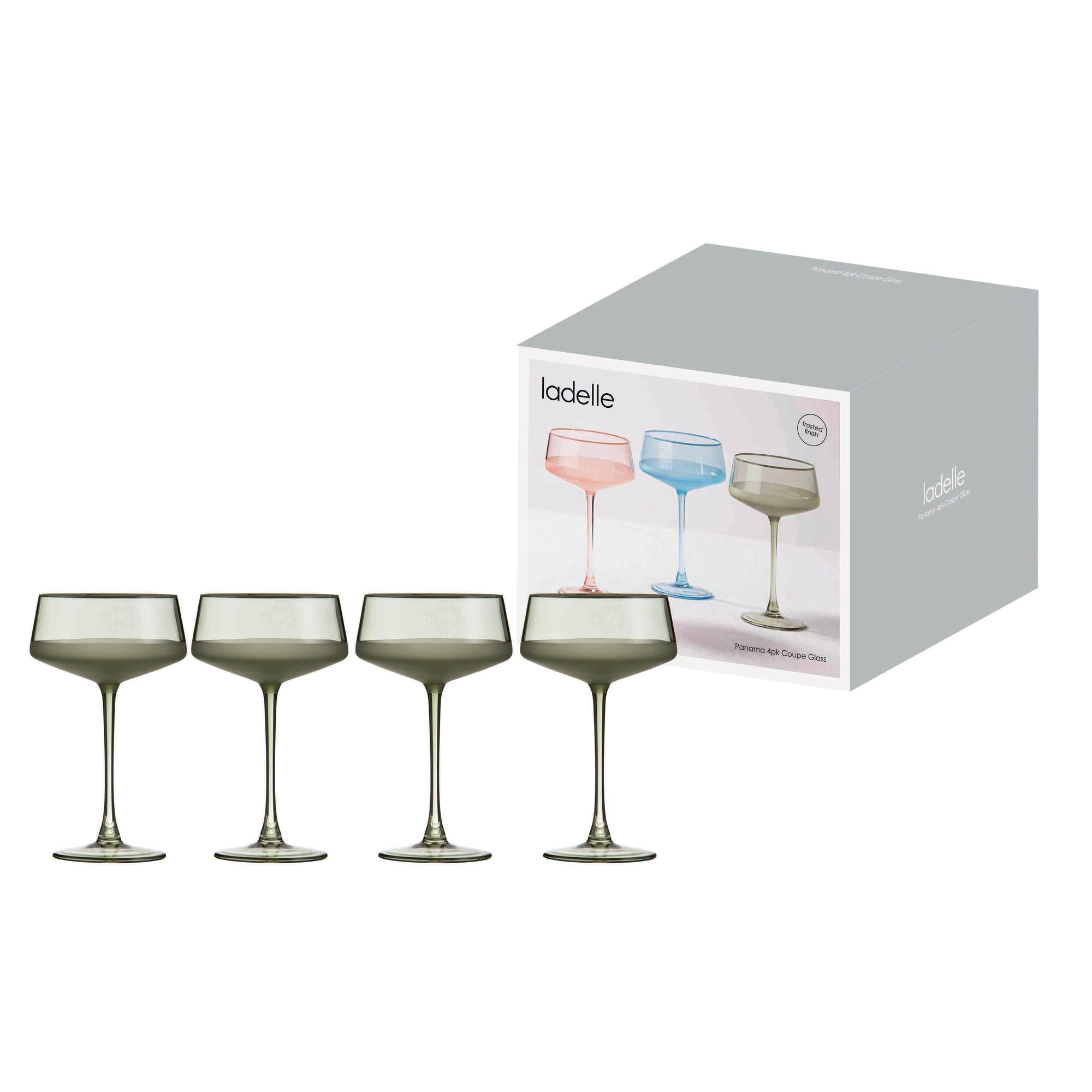 Ladelle Panama Moss 4pk Coupe Glass