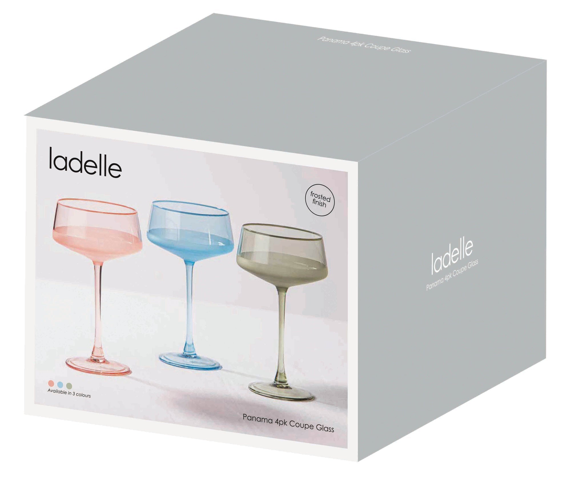 Ladelle Panama Moss 4pk Coupe Glass