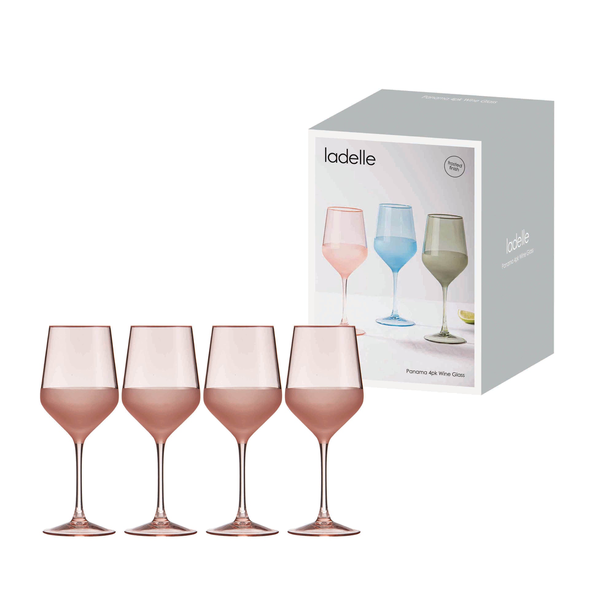 Ladelle Panama Coral 4pk Wine Glass