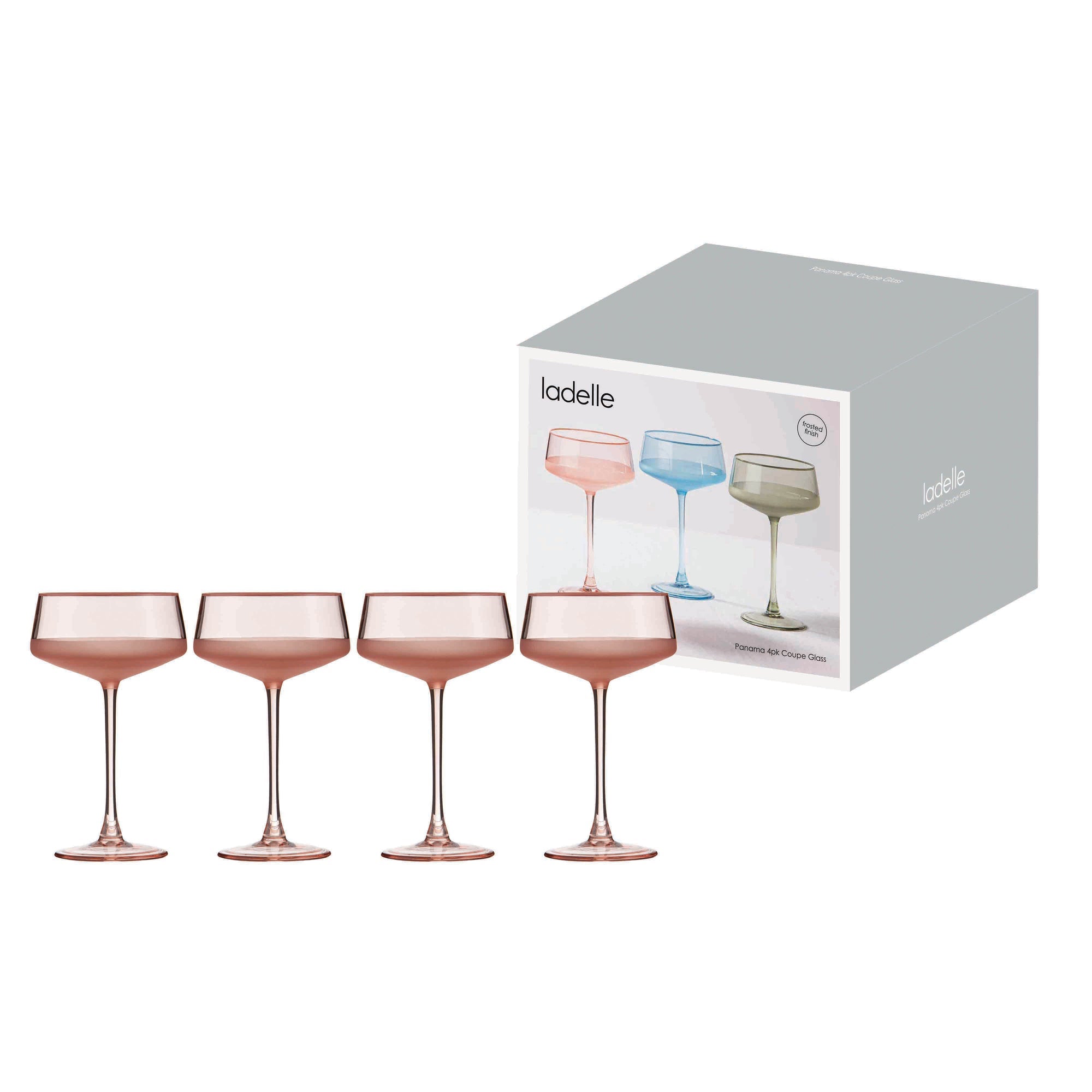 Ladelle Panama Coral 4pk Coupe Glass