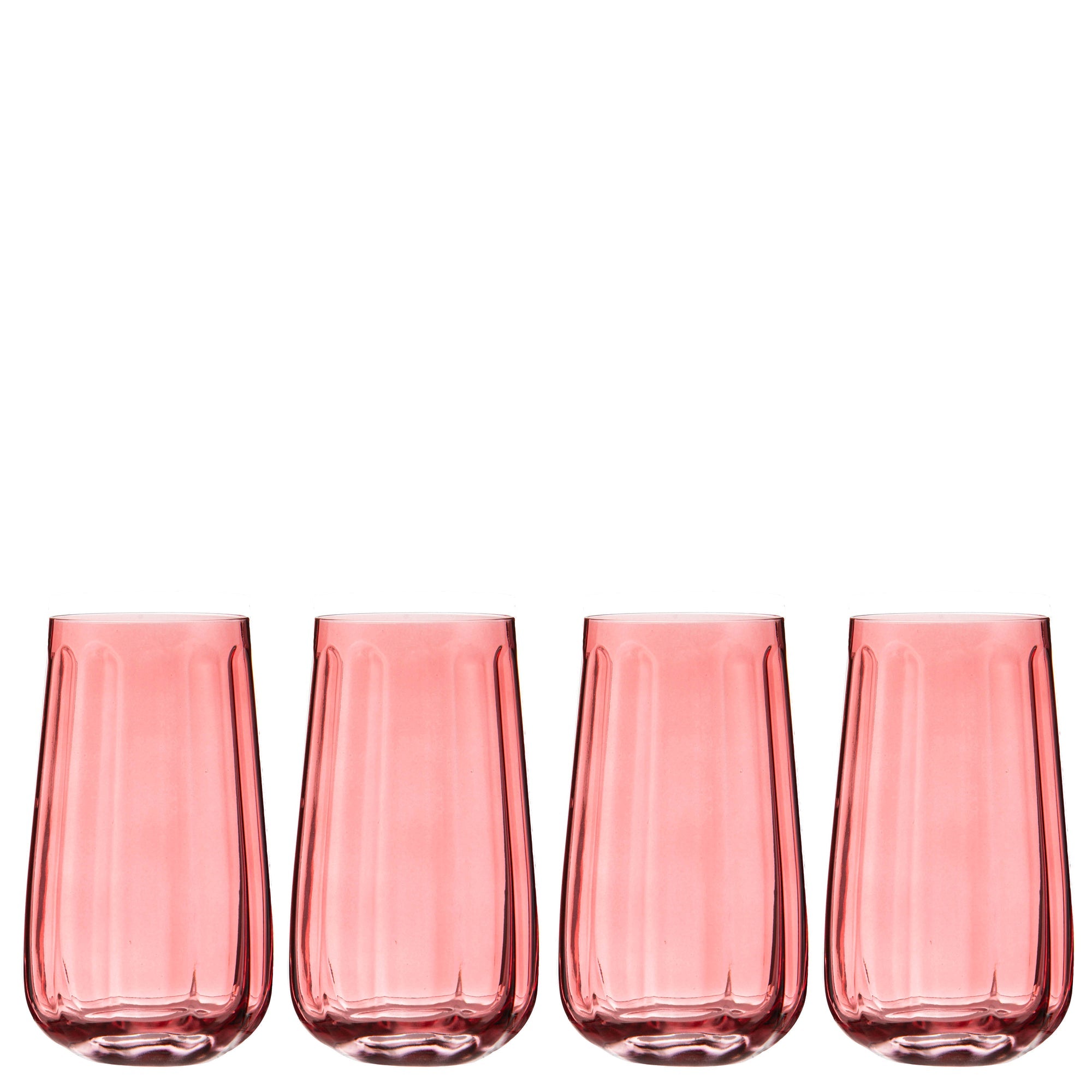 Ladelle Capri Rose 4pk Highball Tumbler