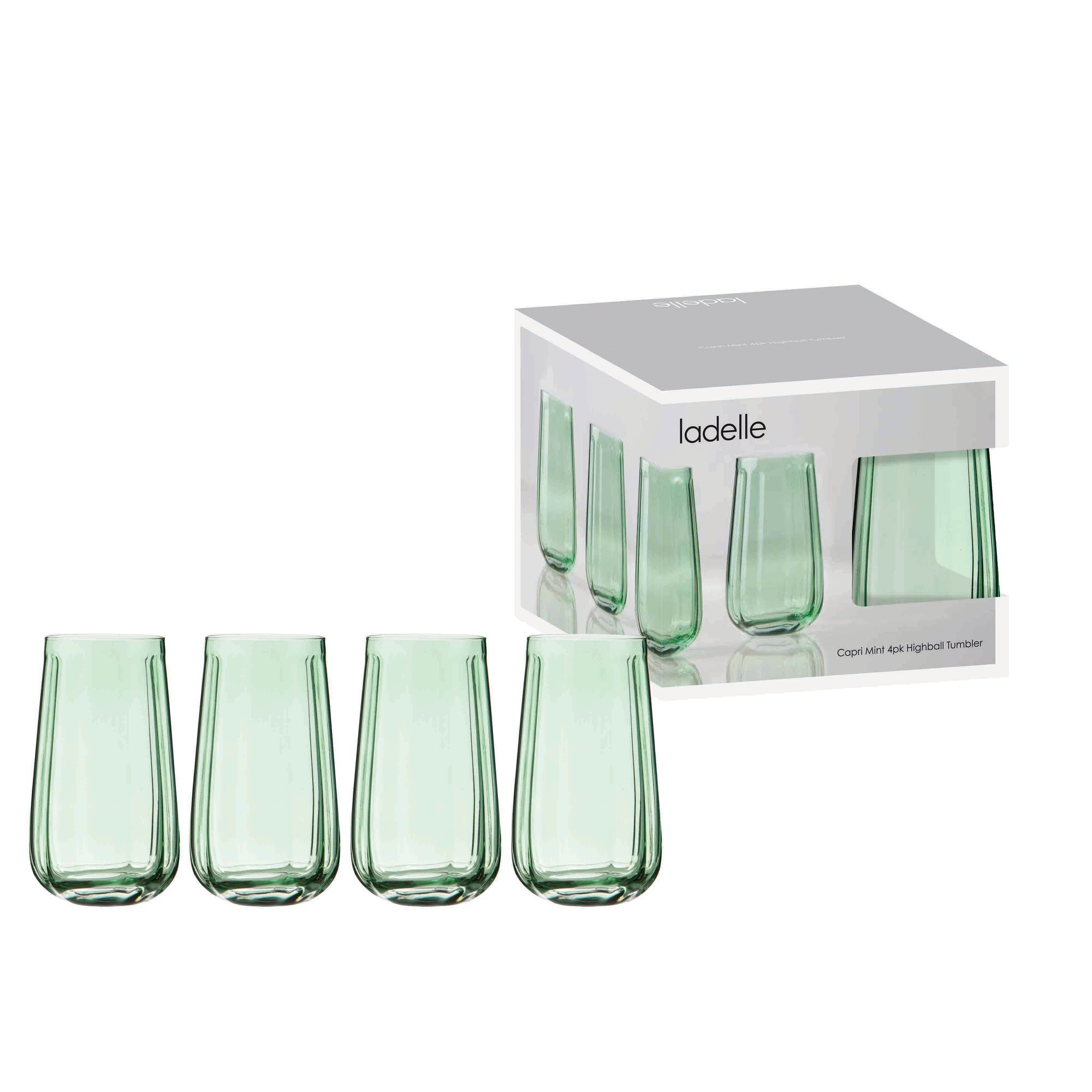 Ladelle Capri Mint 4pk Highball Tumbler