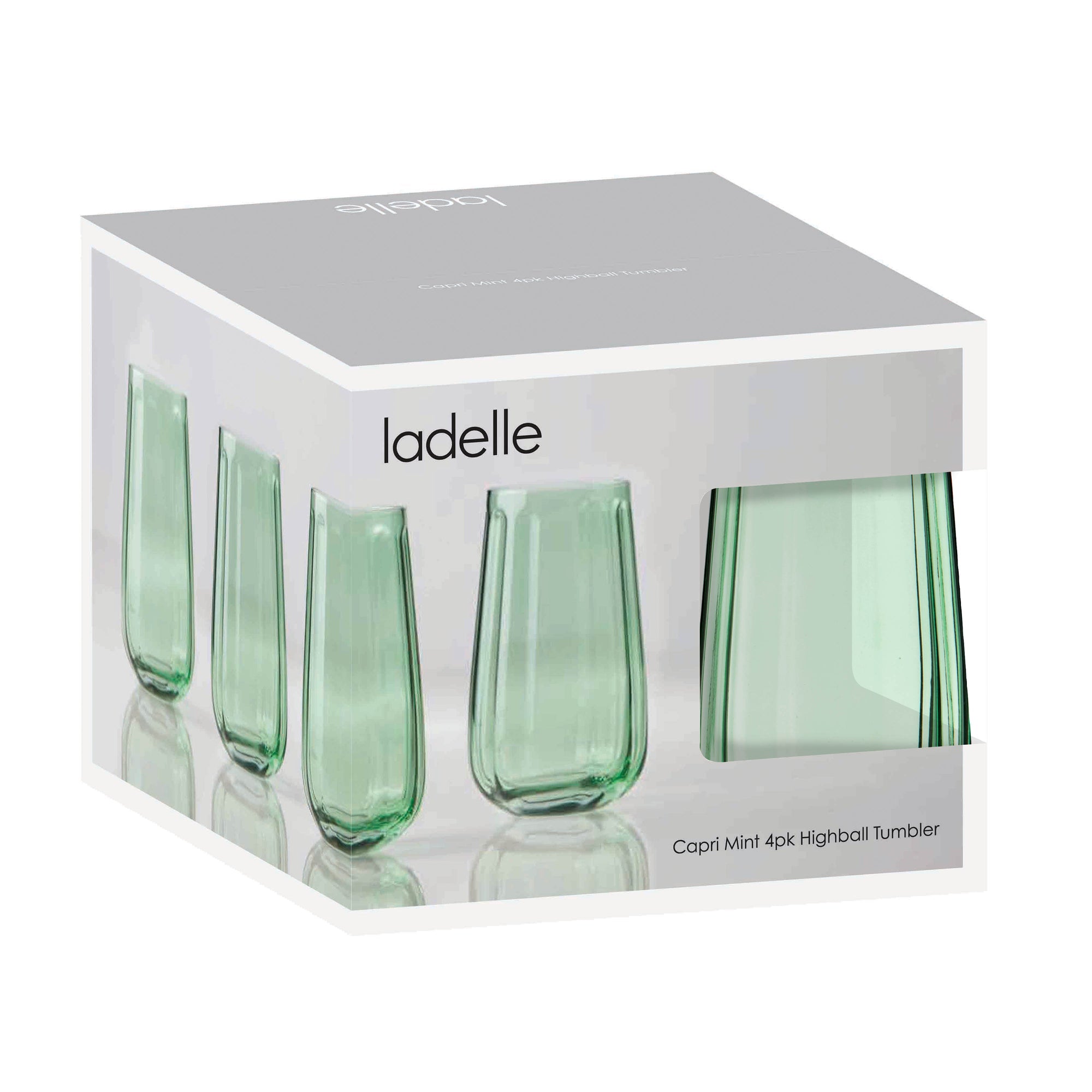 Ladelle Capri Mint 4pk Highball Tumbler