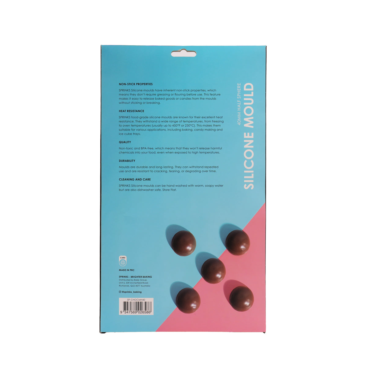 Sprinks Silicone Mould Half Sphere 40mm