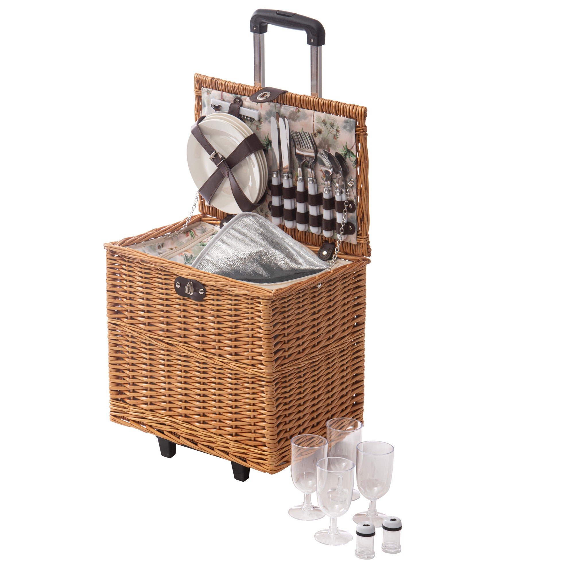 Ladelle Panama 4 Person Trolley Picnic Basket