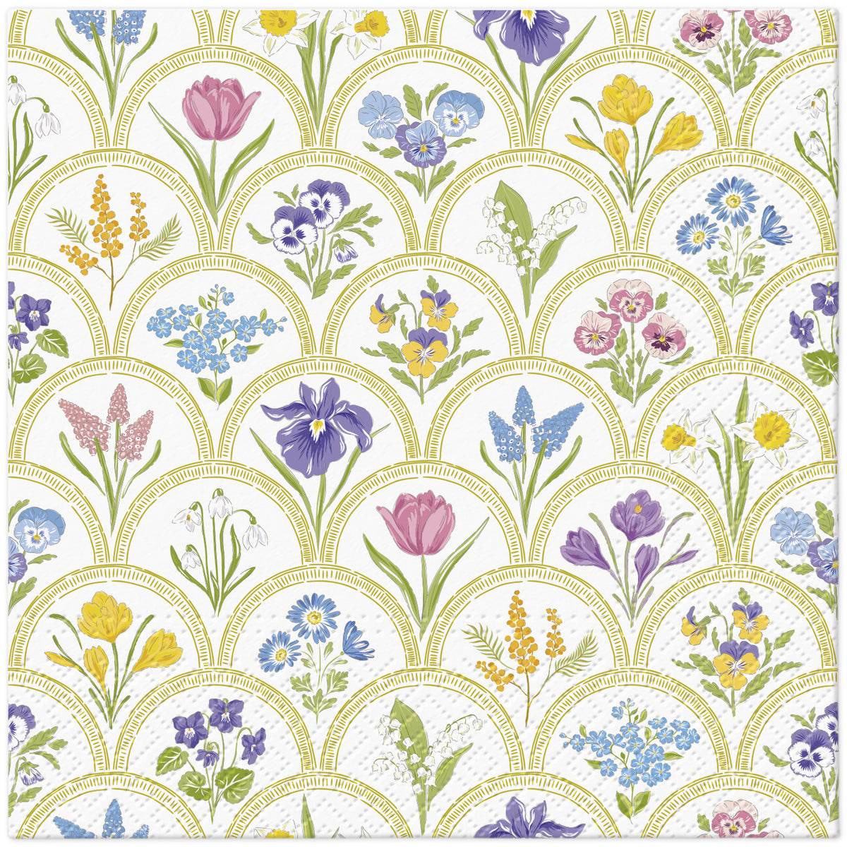 PAW Lunch Napkin 33x33cm 20 Pack - Garden Medallion Print