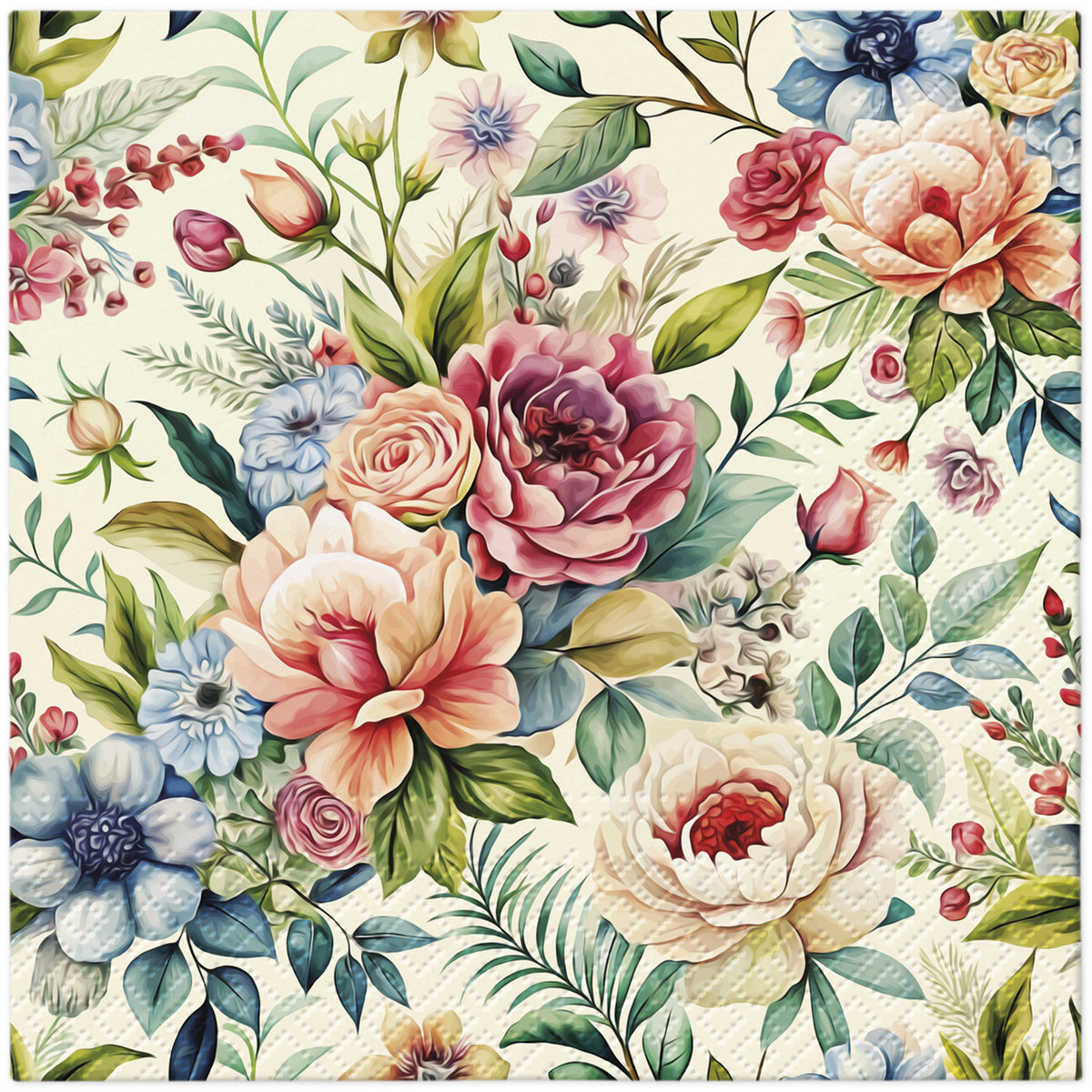PAW Lunch Napkin 33x33cm 20 Pack - Rustic Bloom