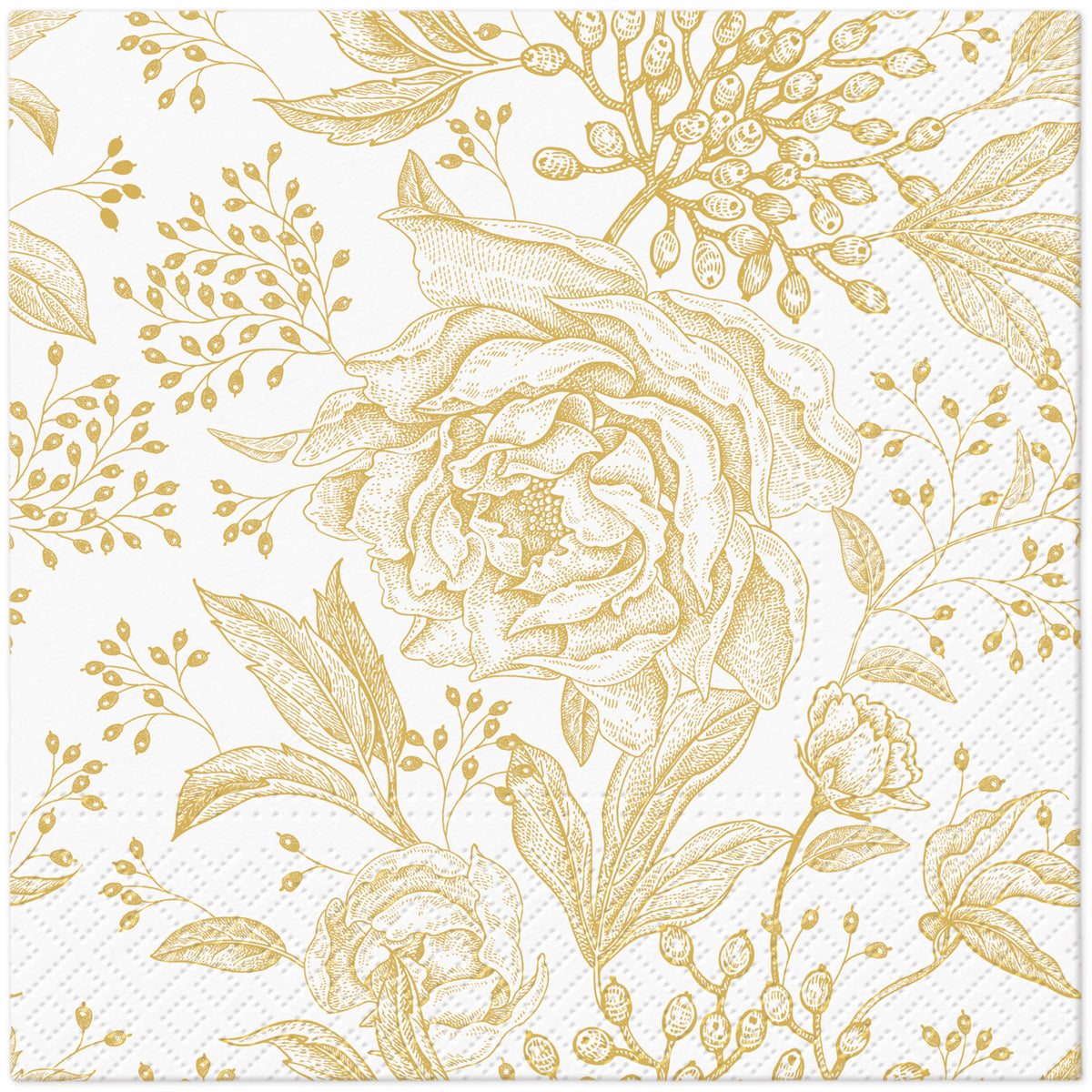 PAW Lunch Napkin 33x33cm 20 Pack - Rose Peonies