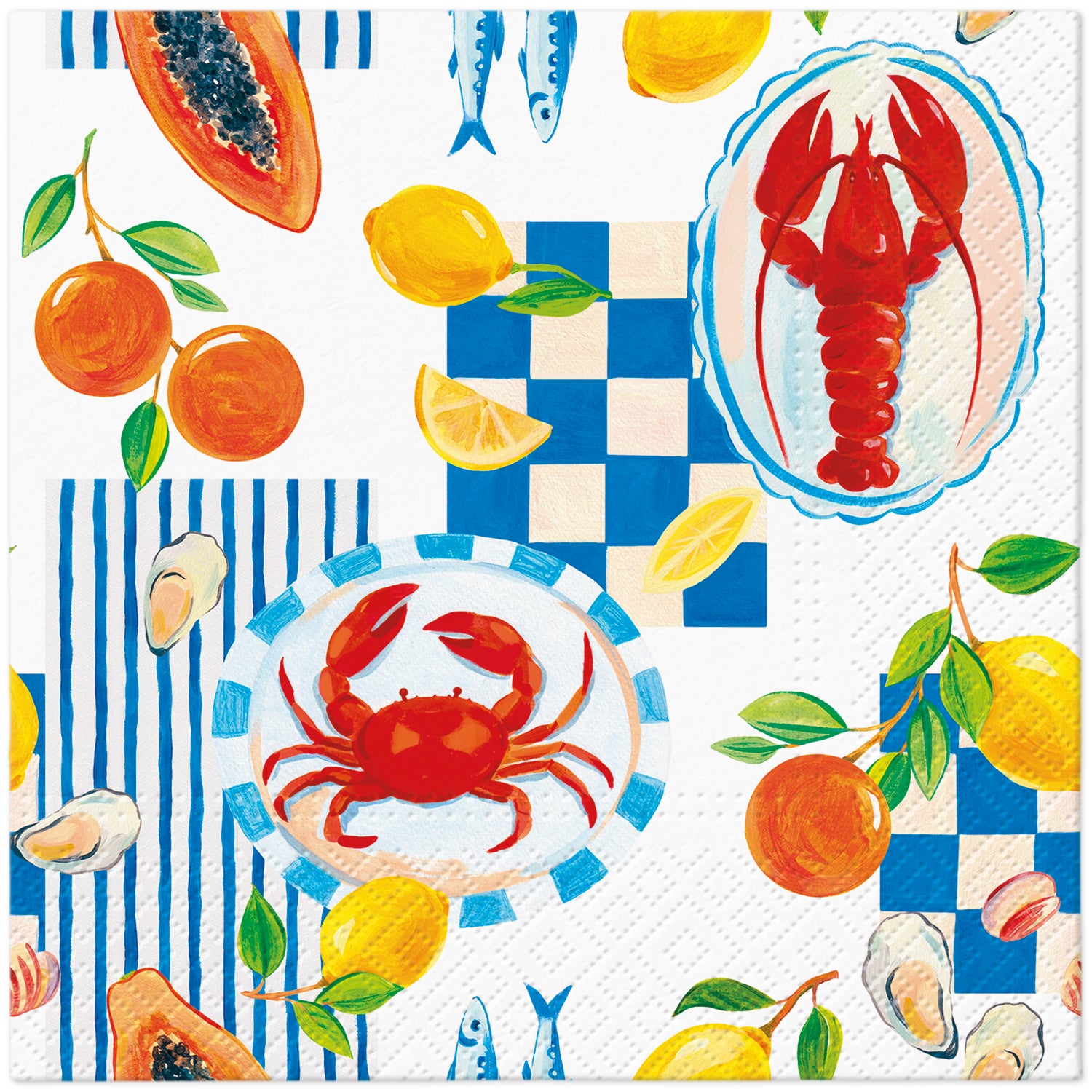 PAW Lunch Napkin 33x33cm 20 Pack - Navybites