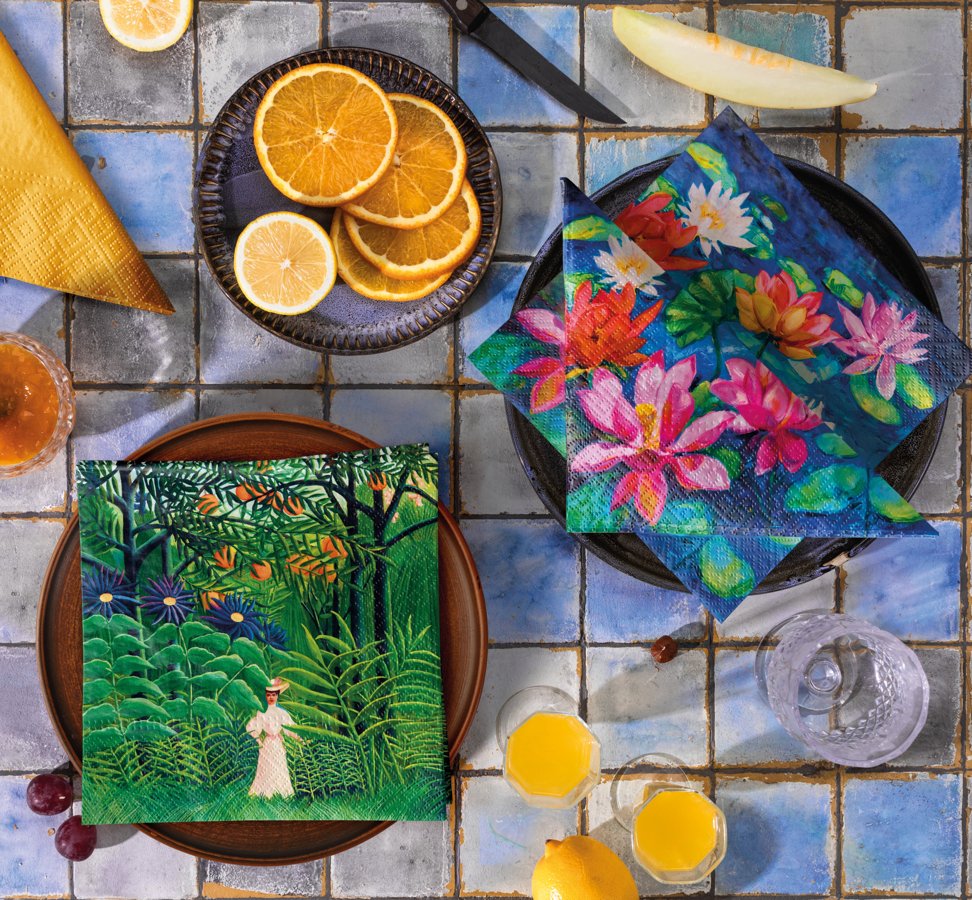 PAW Lunch Napkin 33x33cm 20 Pack - Lily Pond