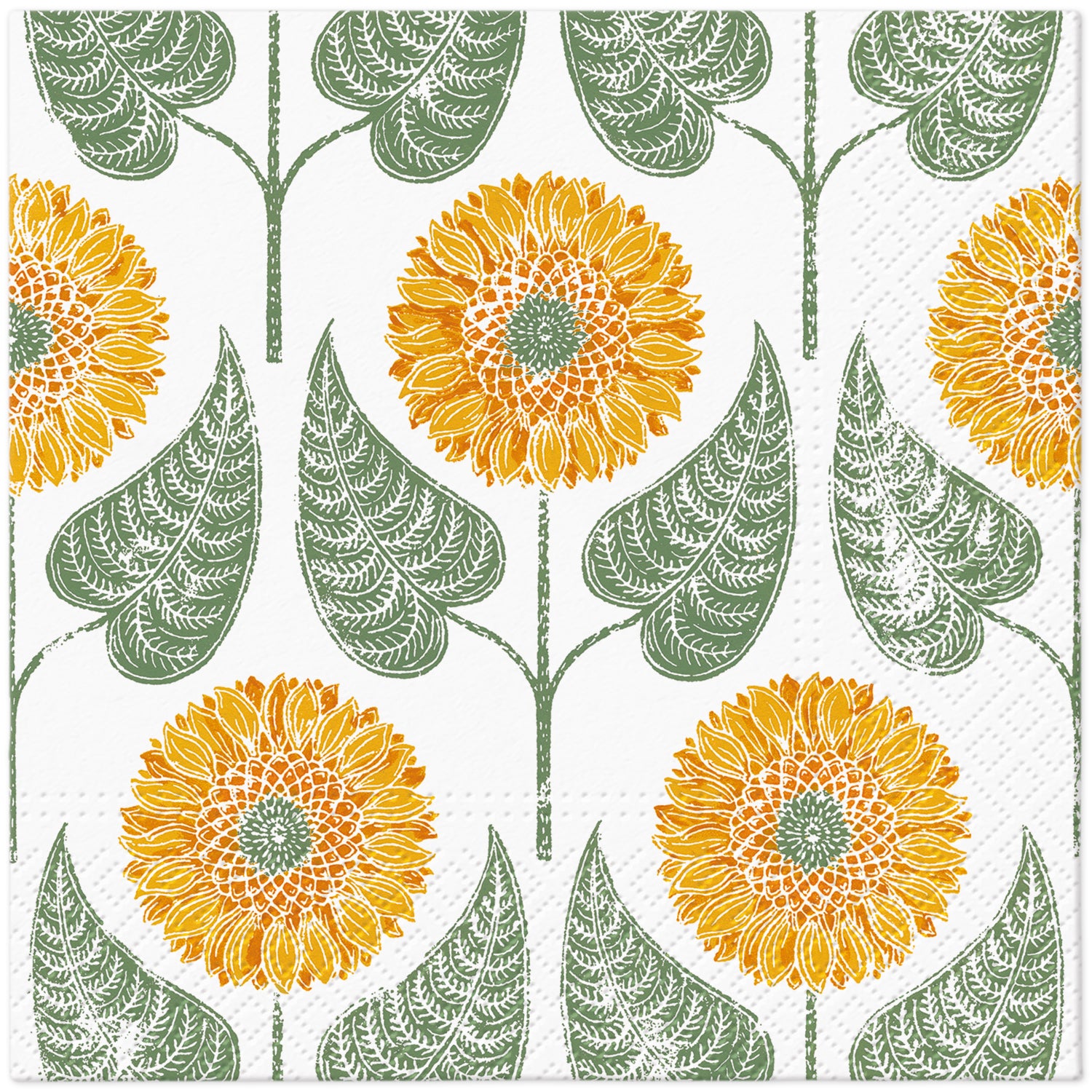 PAW Lunch Napkin 33x33cm 20 Pack - Sunflowers Pattern