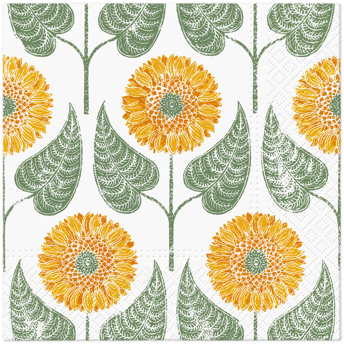 PAW Lunch Napkin 33x33cm 20 Pack - Sunflowers Pattern