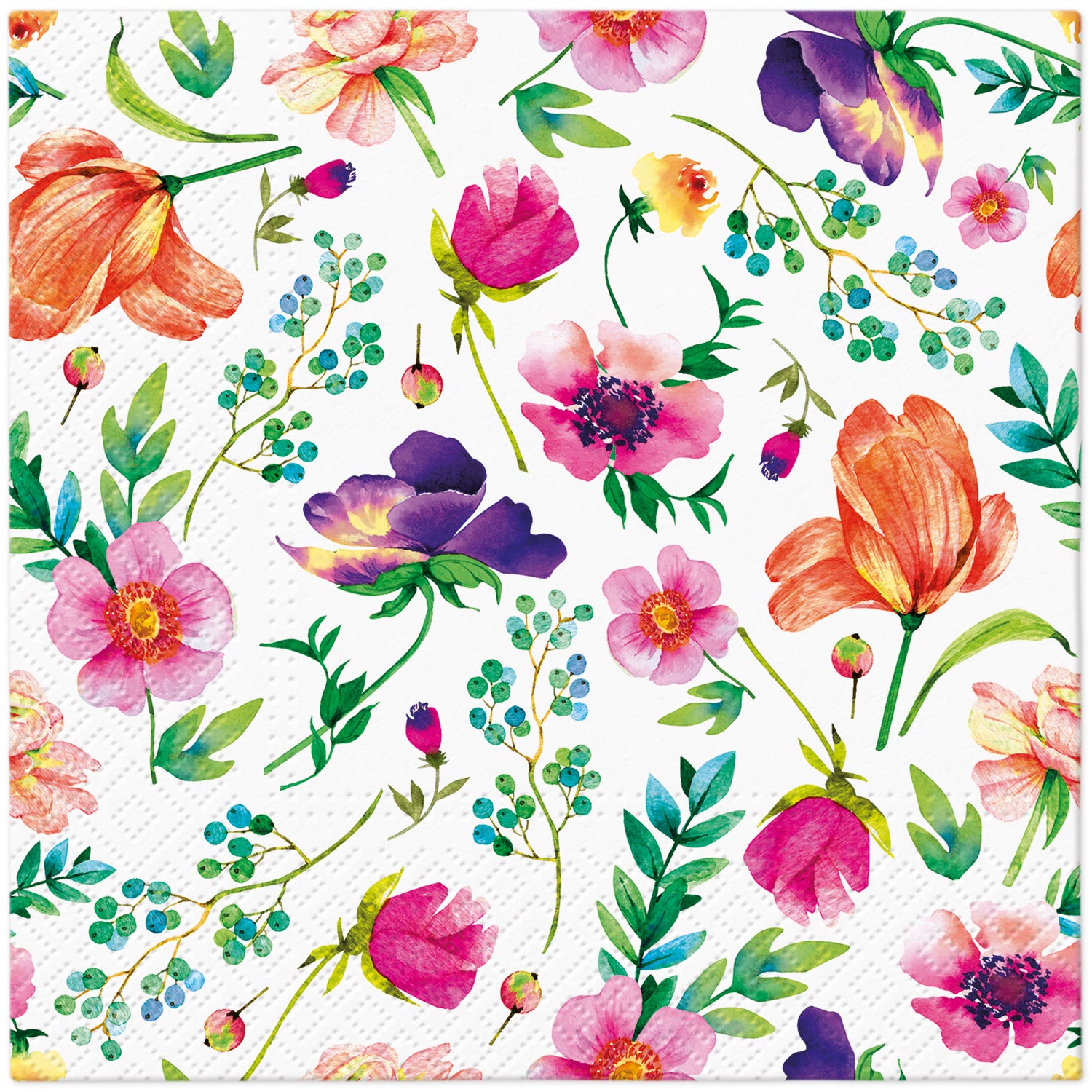 PAW Lunch Napkin 33x33cm 20 Pack - Flower Arrangement