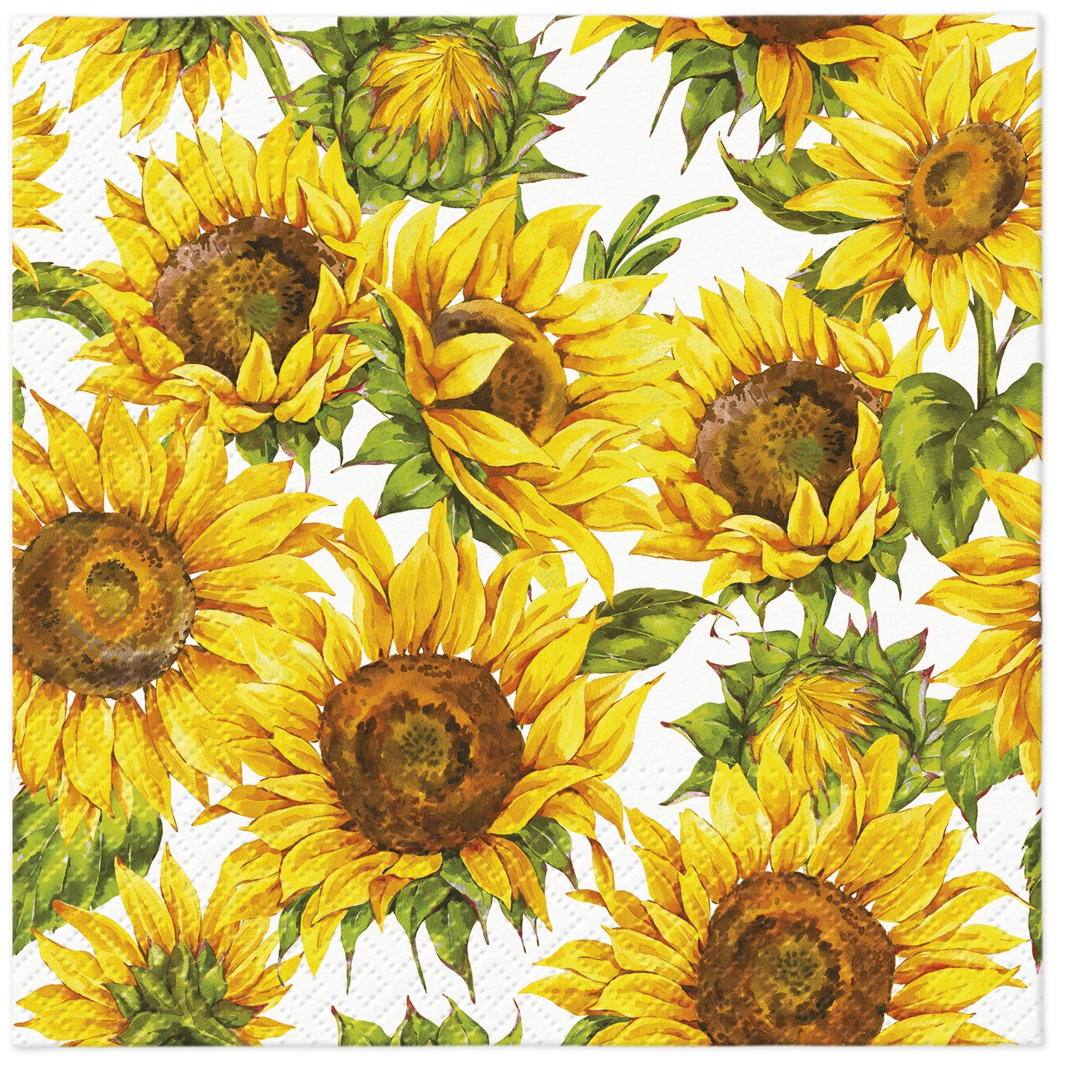 PAW Lunch Napkin 33x33cm 20 Pack - Dancing Sunflowers