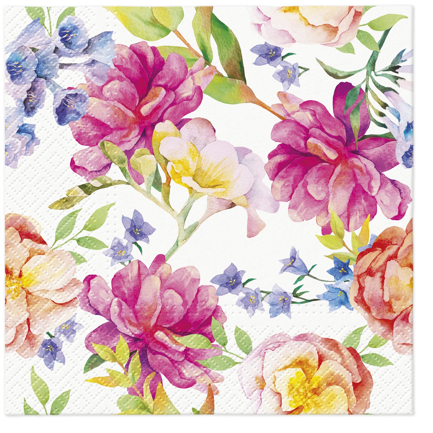 PAW Lunch Napkin 33x33cm 20 Pack - Orchid with Peony