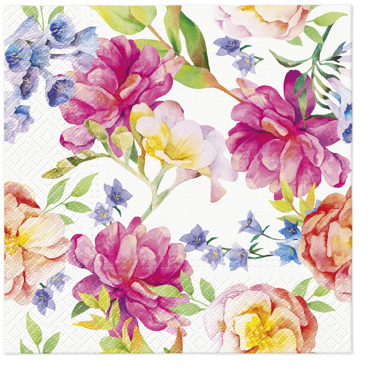 PAW Lunch Napkin 33x33cm 20 Pack - Orchid with Peony