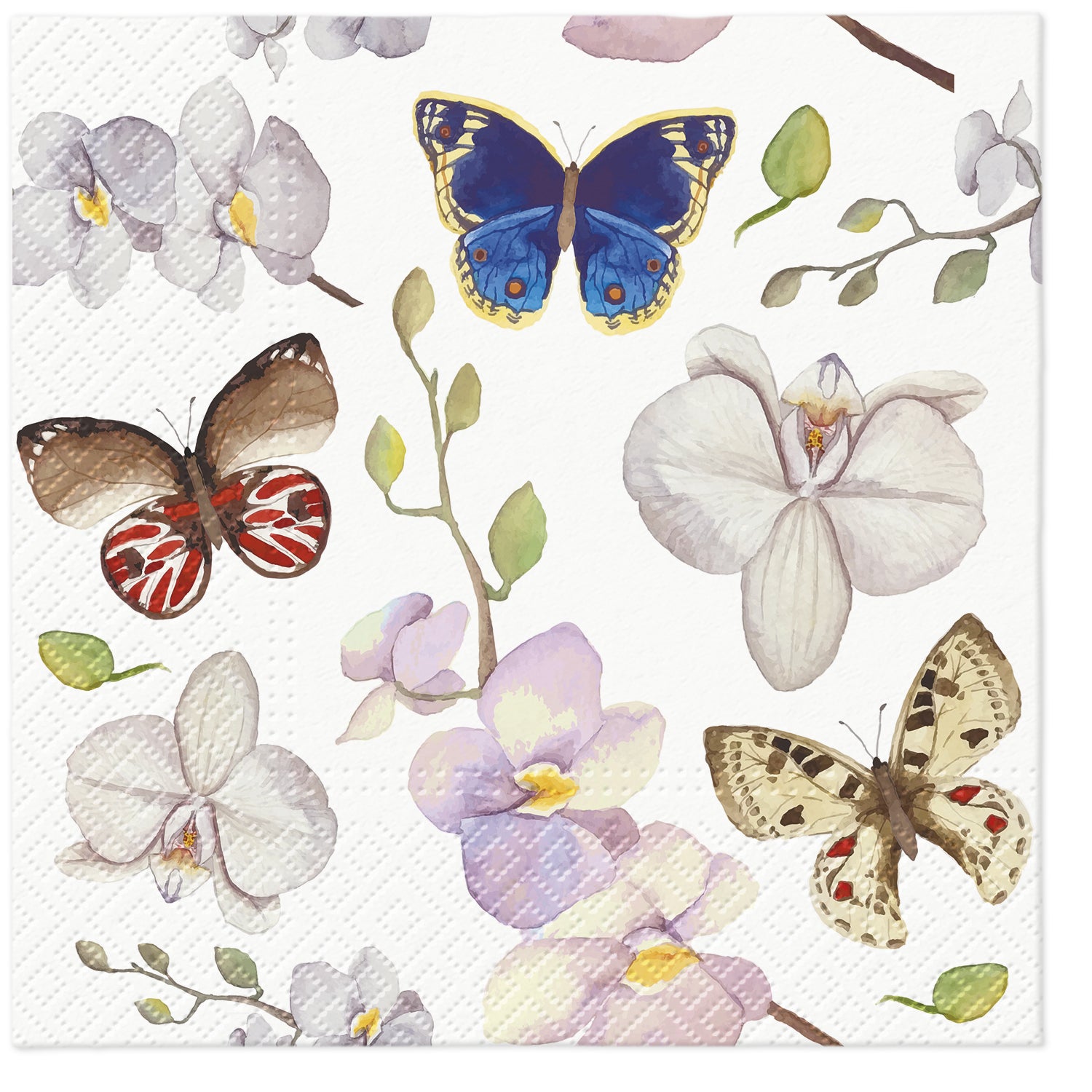 PAW Lunch Napkin 33x33cm 20 Pack - Orchidea Butterfly