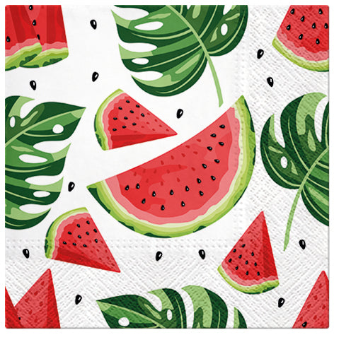 PAW Lunch Napkin 33x33cm 20 Pack - Tasty Watermelons