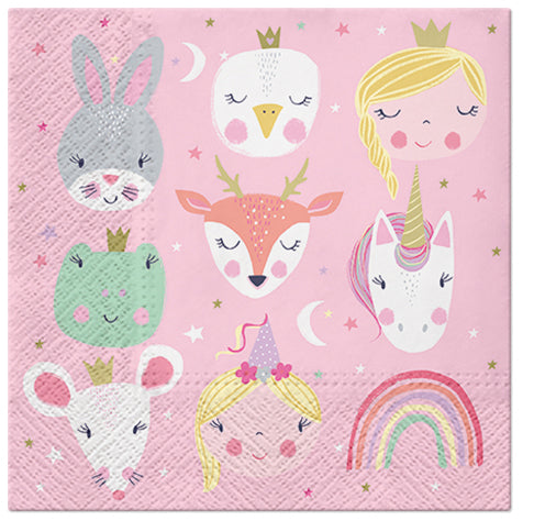PAW Lunch Napkin 33x33cm 20 Pack - Magical Friends