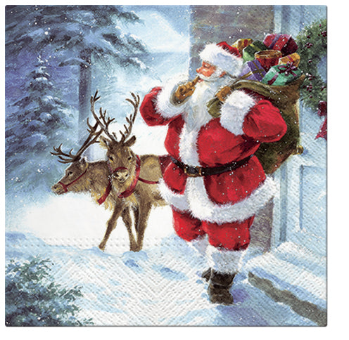 PAW Lunch Napkin 33x33cm 20 Pack - Santa is Coming