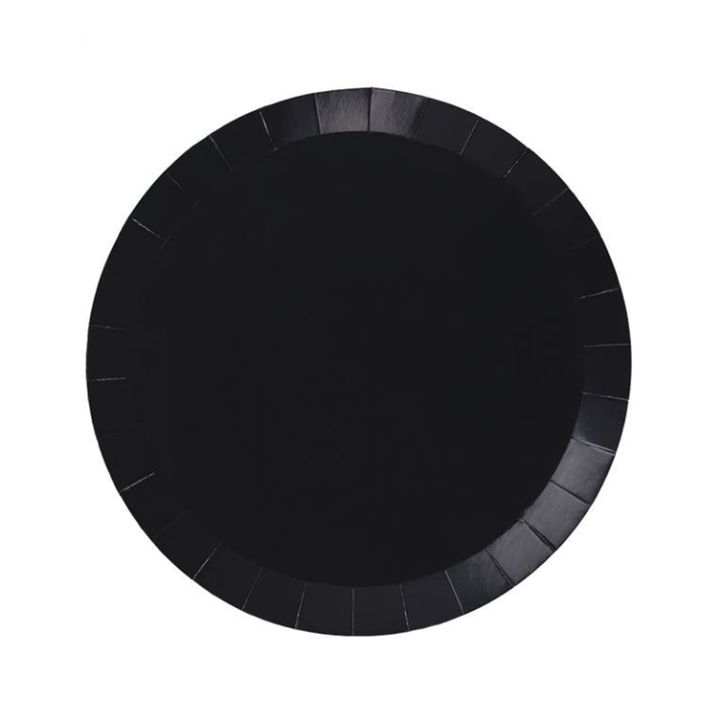 FiveStar Paper Round Snack Plate 7" Black (20 Pack)