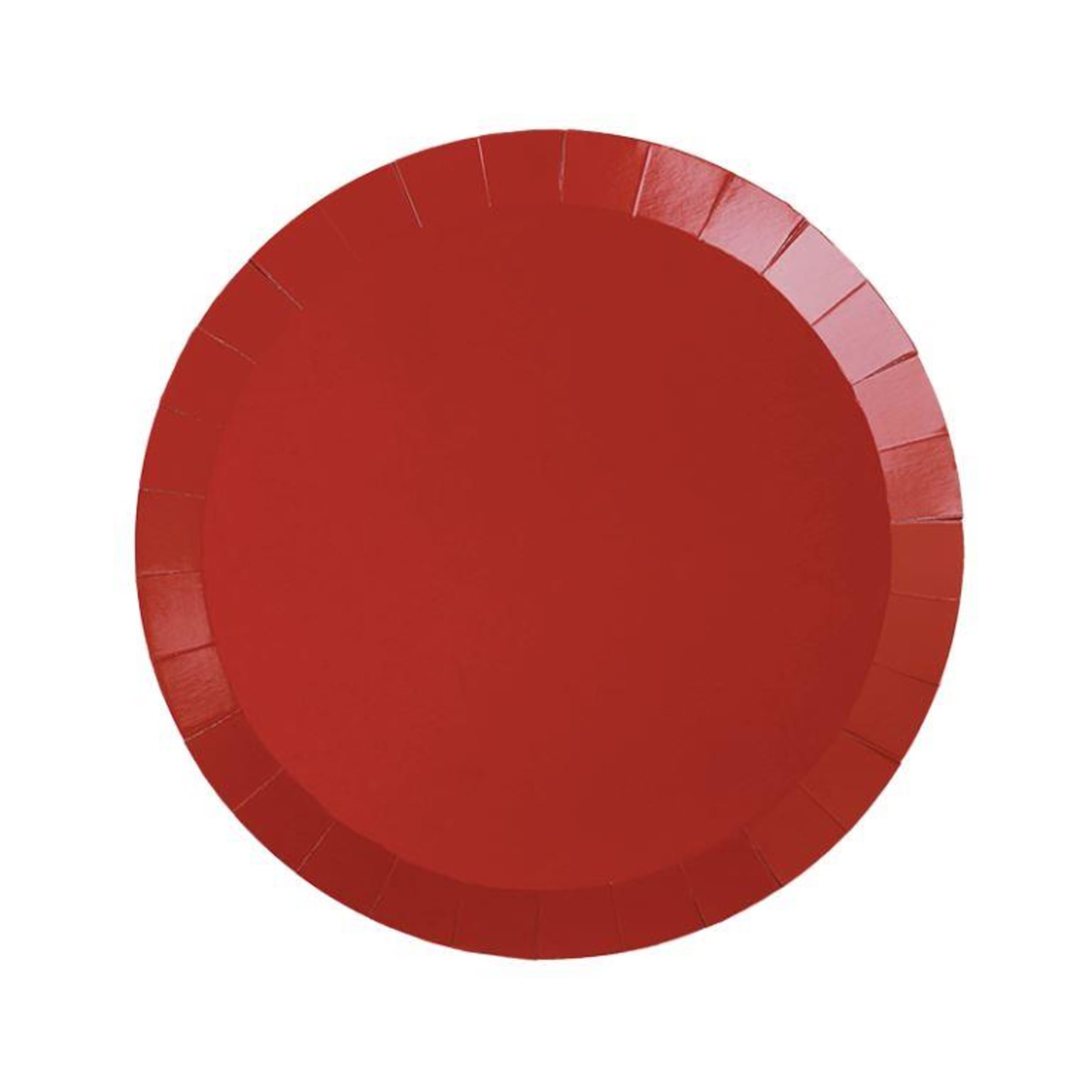FiveStar Paper Round Snack Plate 7" Cherry Red (20 Pack)