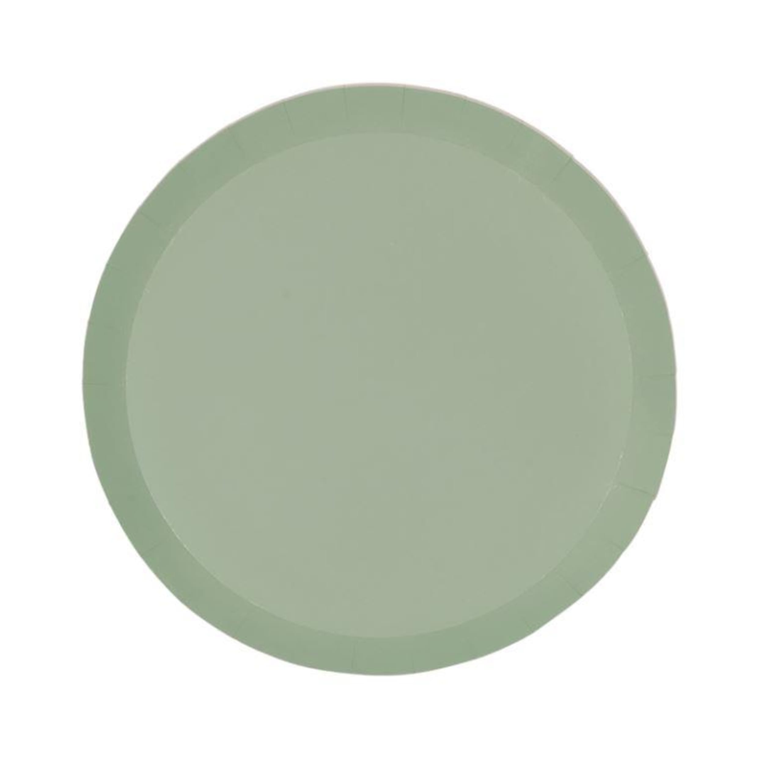 FiveStar Paper Round Snack Plate 7" Eucalyptus (20 Pack)