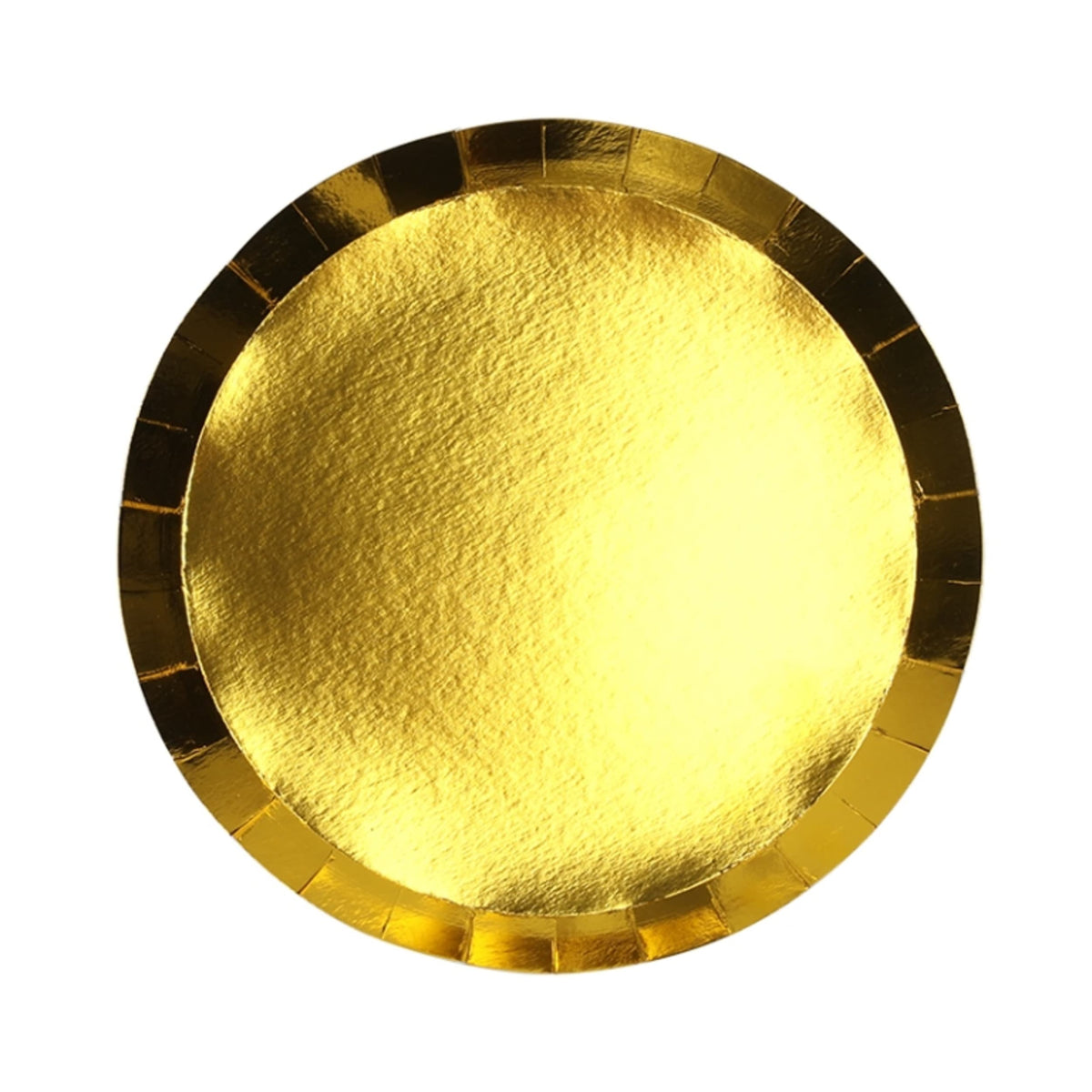 FiveStar Paper Round Snack Plate 7" Metallic Gold (20 Pack)