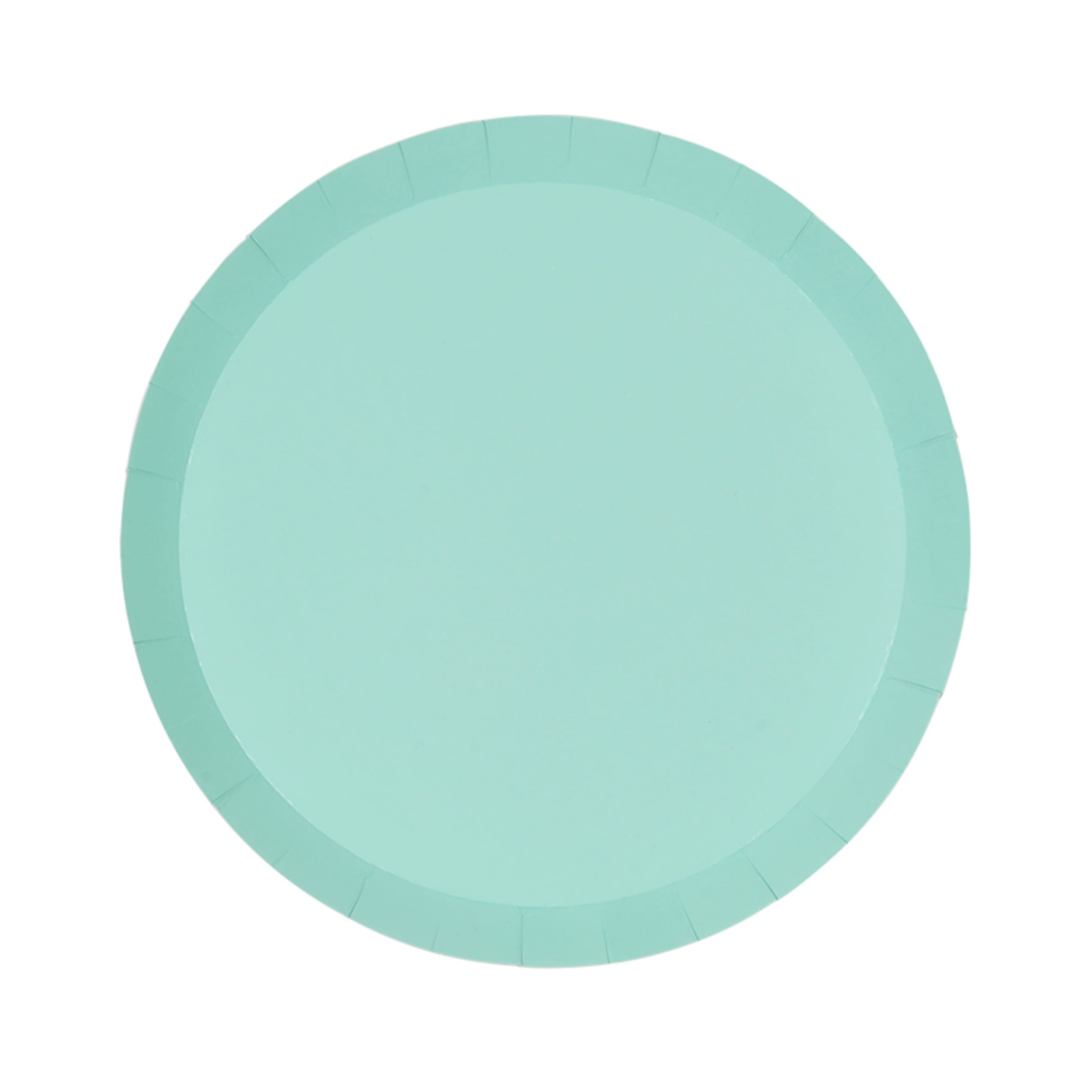 FiveStar Paper Round Snack Plate 7" Mint Green (20 Pack)