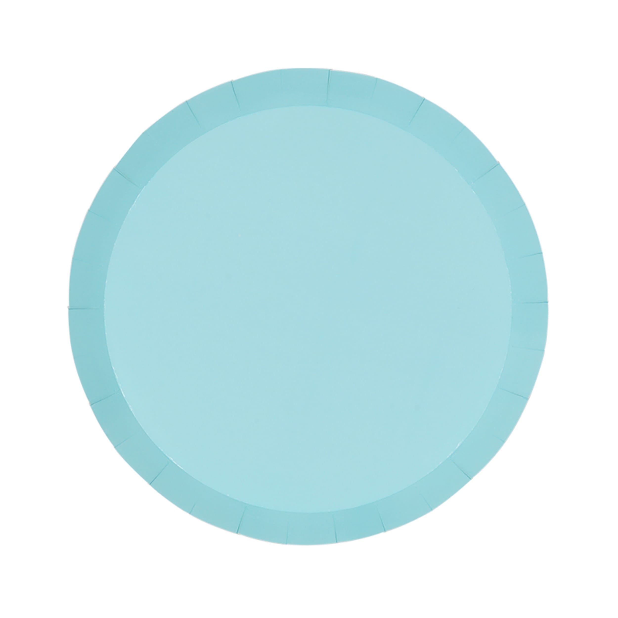 FiveStar Paper Round Snack Plate 7" Pastel Blue (20 Pack)