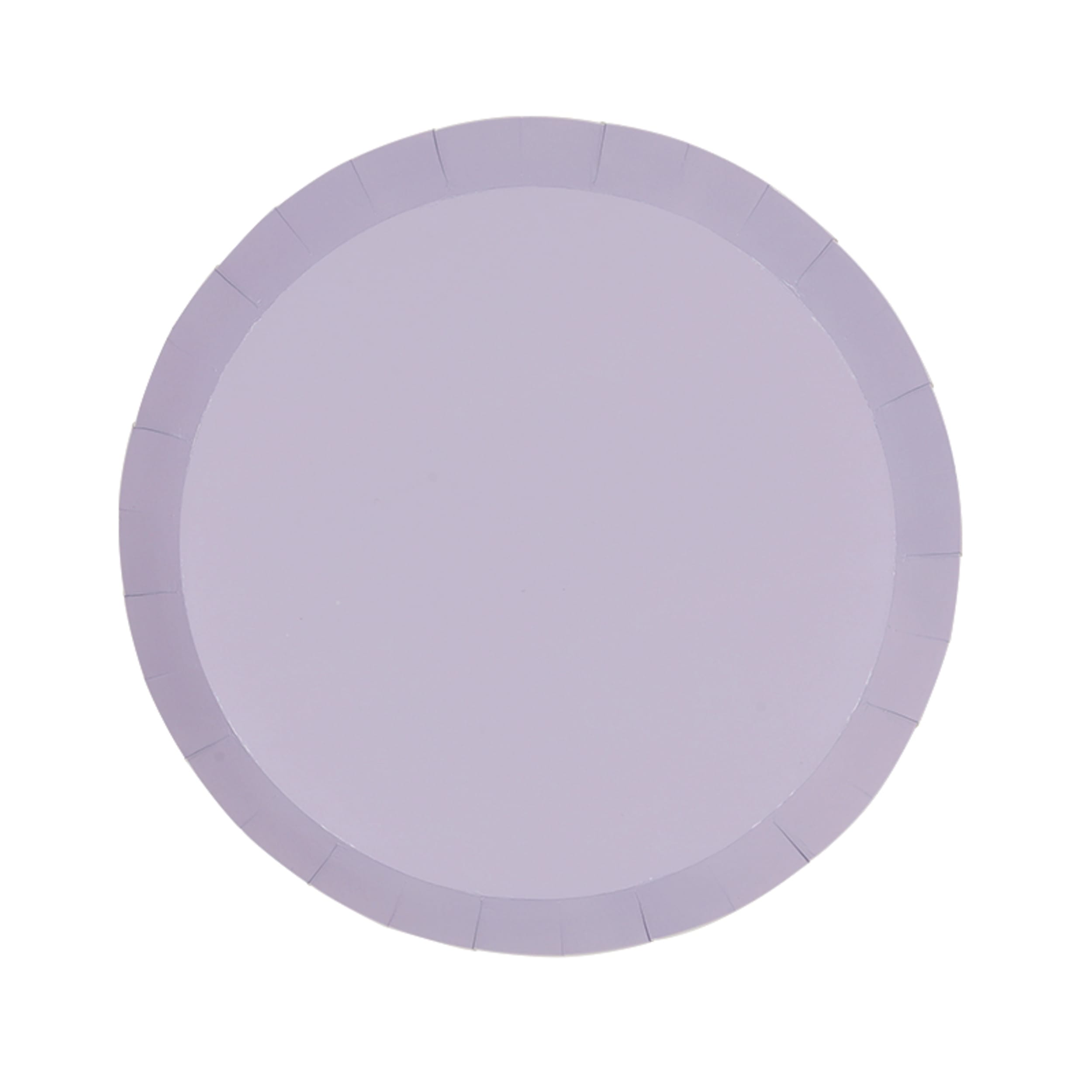 FiveStar Paper Round Snack Plate 7" Pastel Lilac (20 Pack)