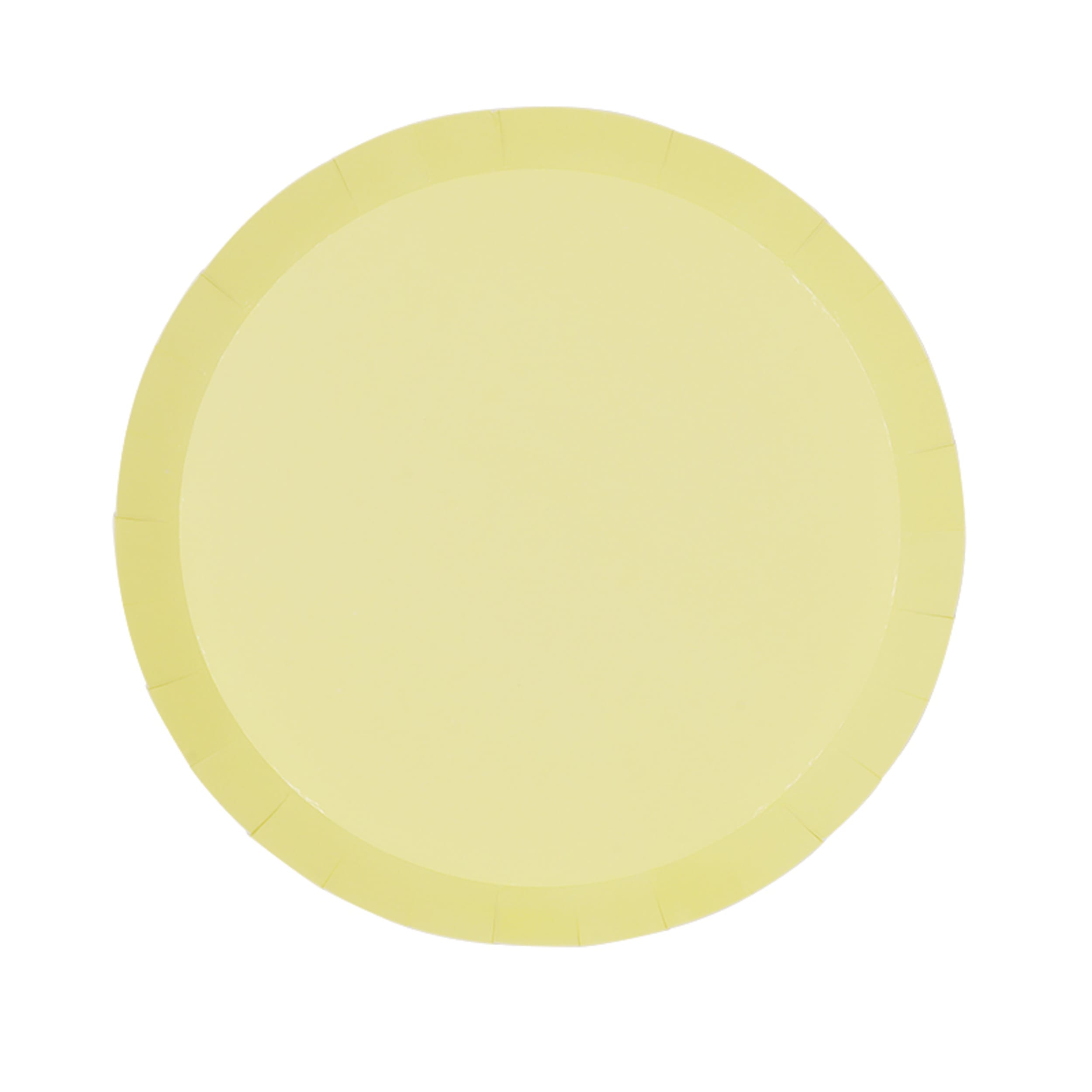 FiveStar Paper Round Snack Plate 7" Pastel Yellow (20 Pack)
