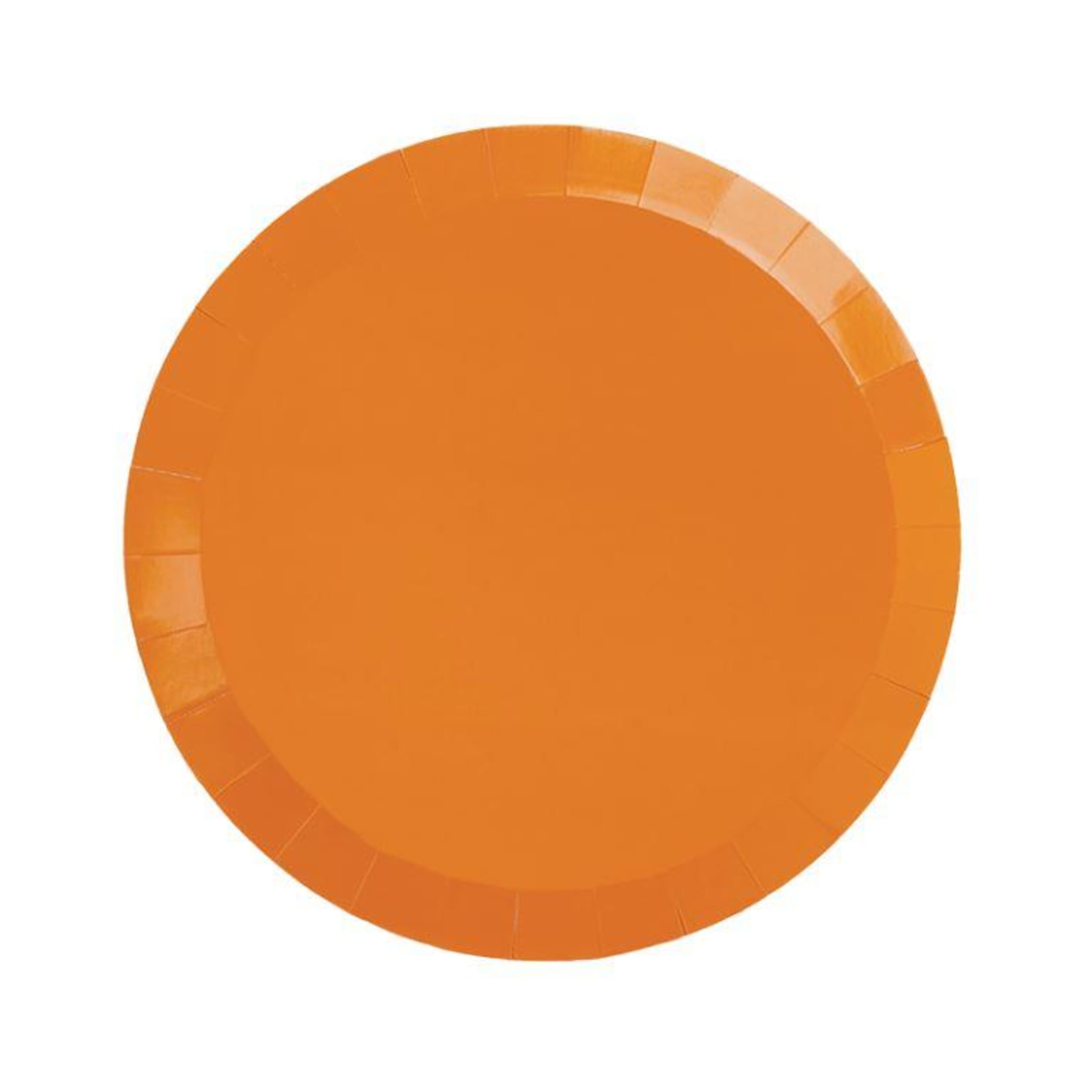 FiveStar Paper Round Snack Plate 7" Tangerine (20 Pack)