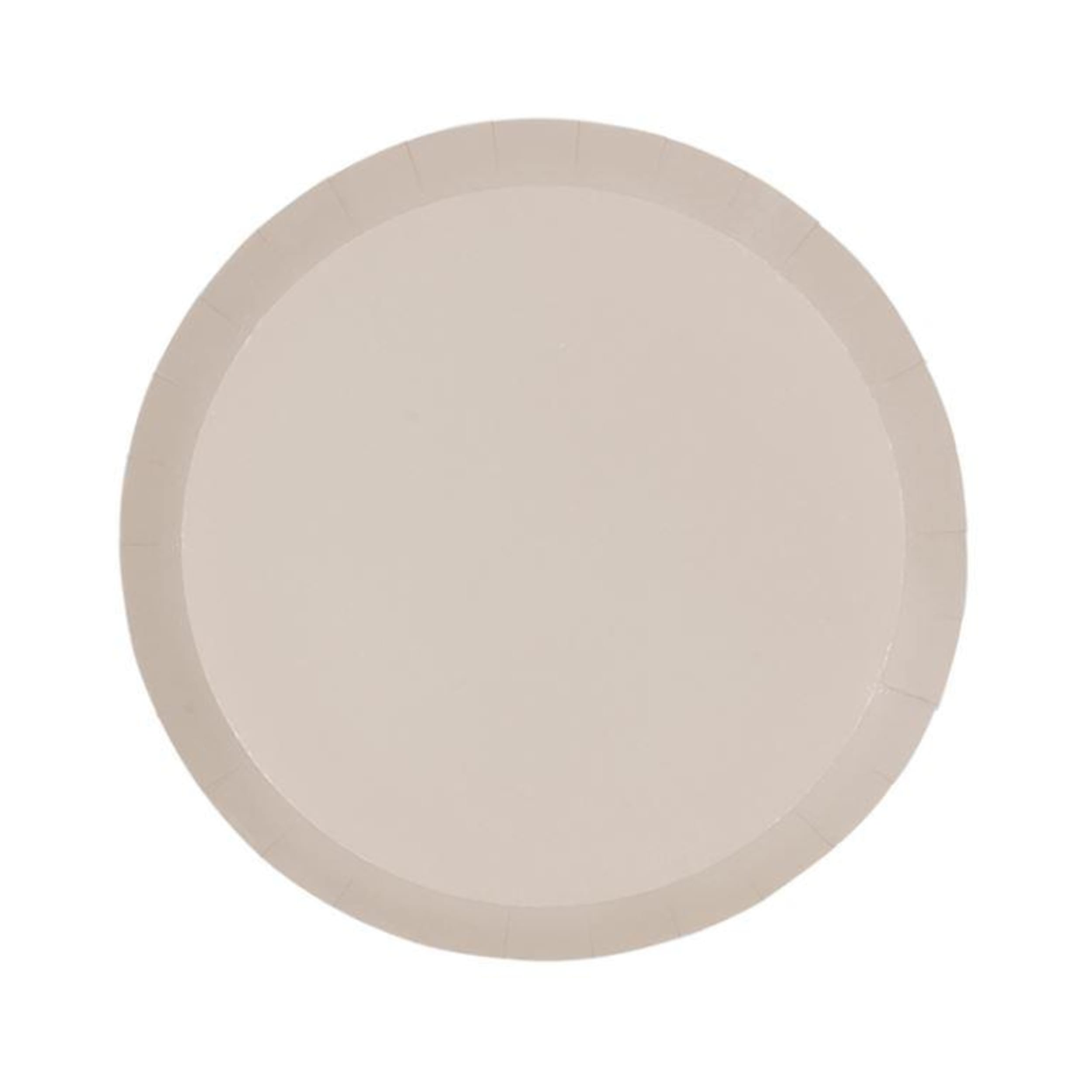 FiveStar Paper Round Snack Plate 7" White Sand (20 Pack)