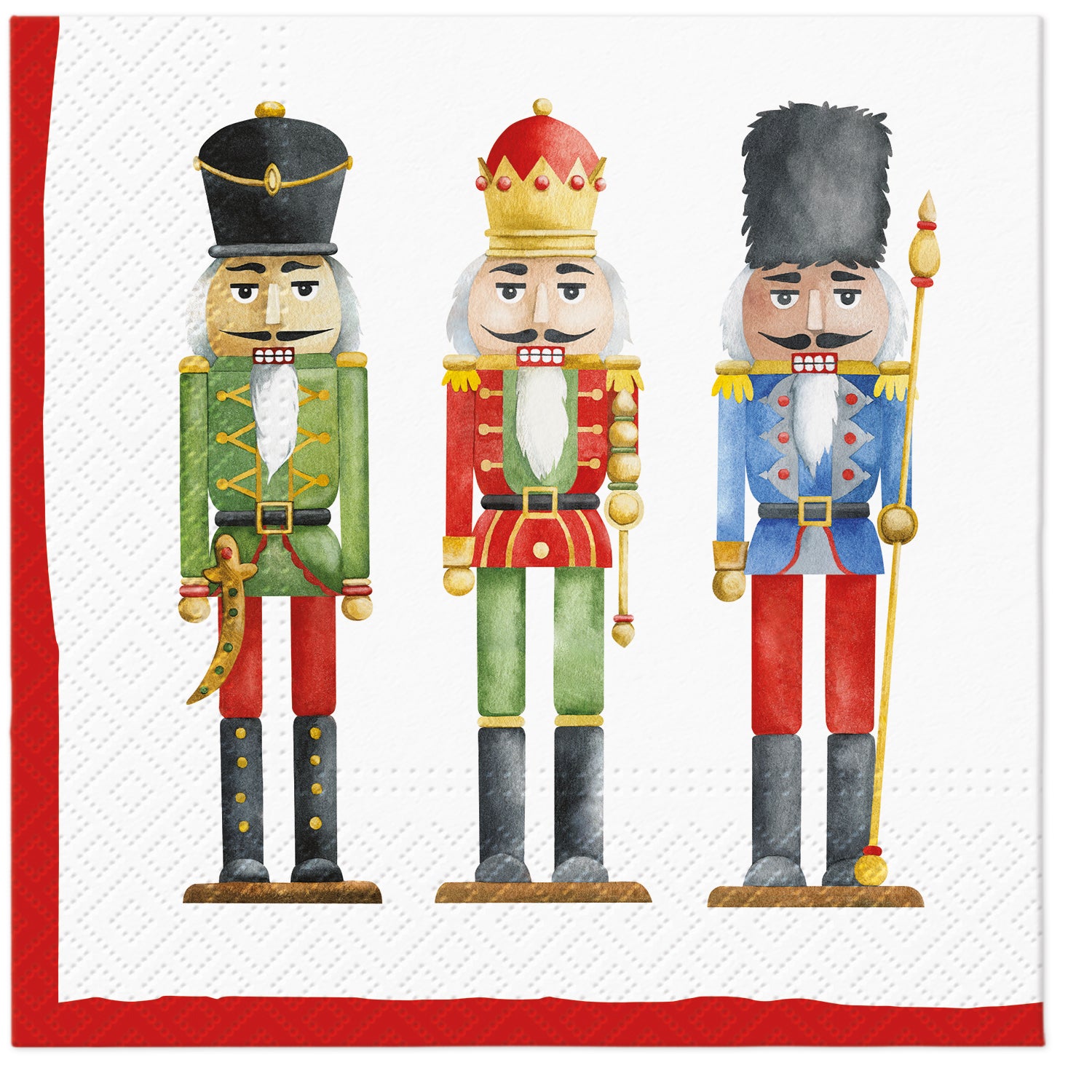 PAW Lunch Napkin 33x33cm 20 Pack - Nutcracker Soldiers