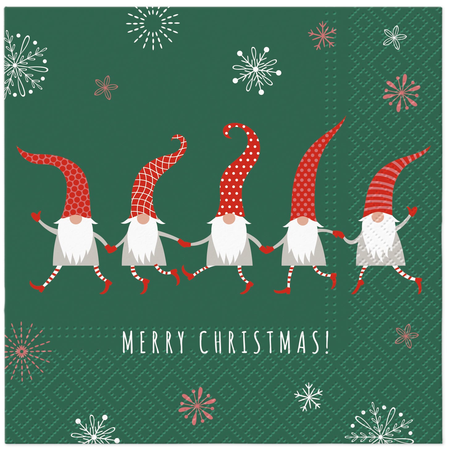 PAW Lunch Napkin 33x33cm 20 Pack - Friendly Gnomes