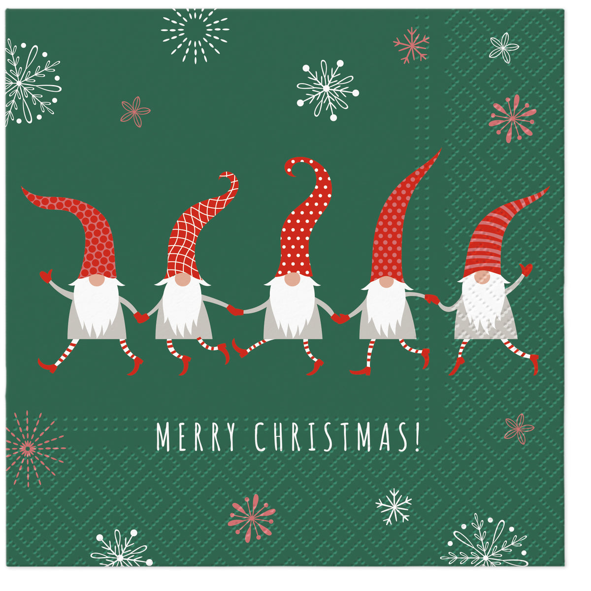 PAW Lunch Napkin 33x33cm 20 Pack - Friendly Gnomes