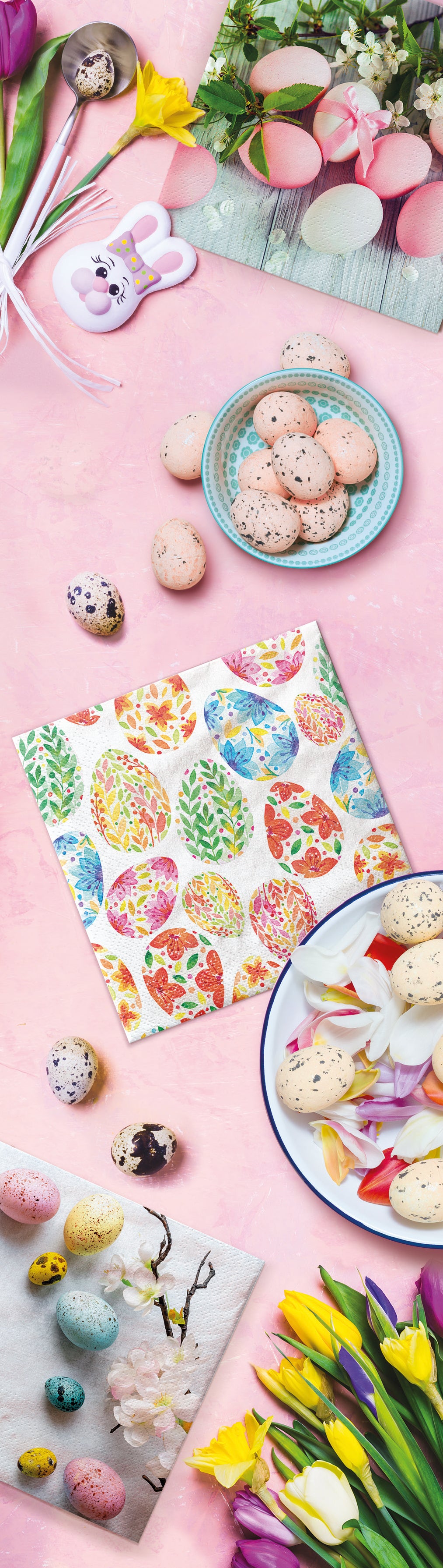 PAW Lunch Napkin 33x33cm 20 Pack - Watercolour Eggs