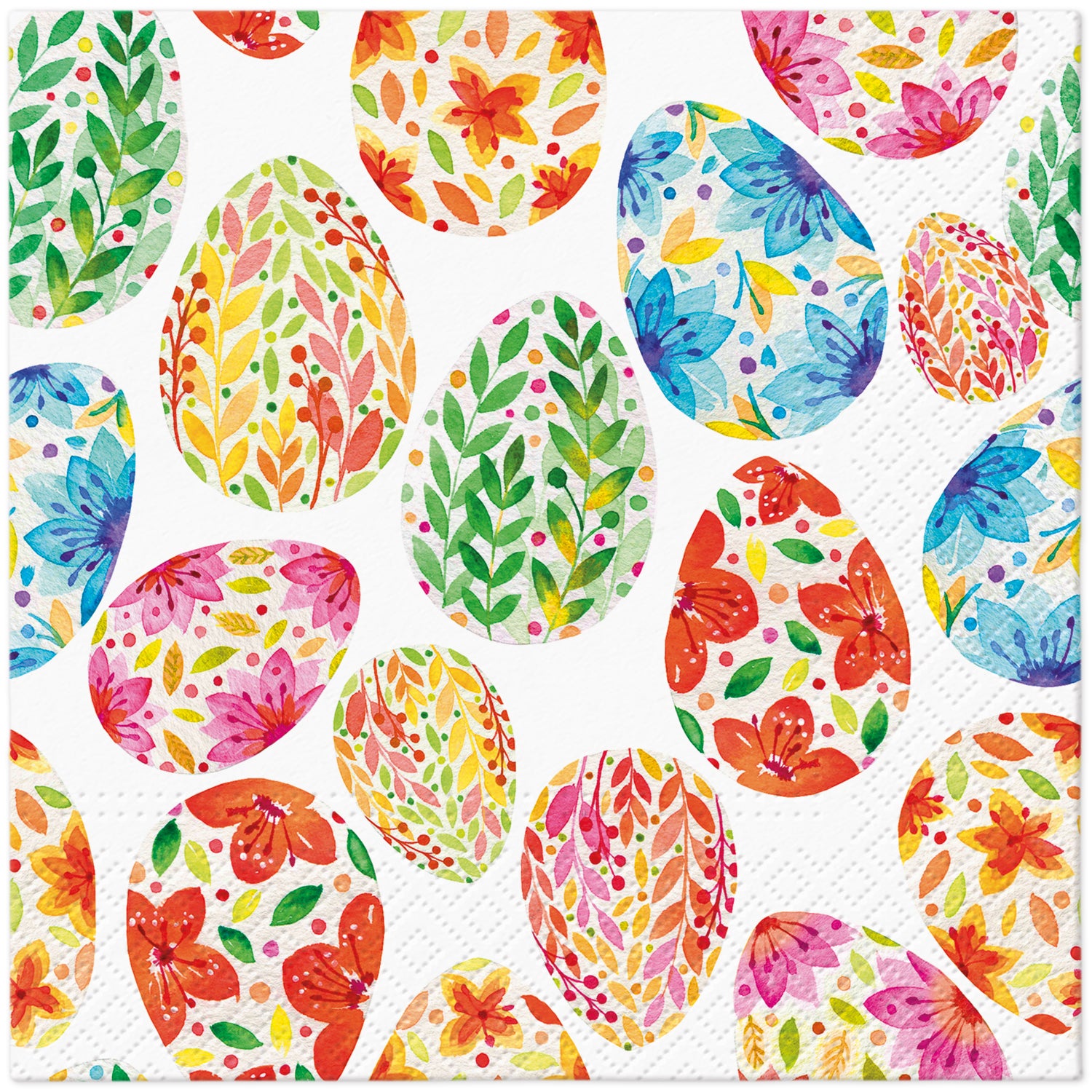PAW Lunch Napkin 33x33cm 20 Pack - Watercolour Eggs