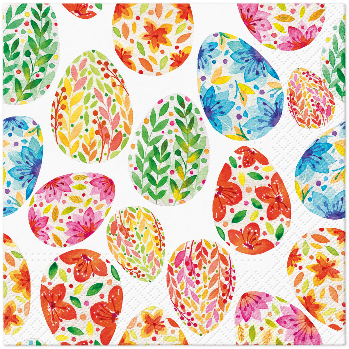 PAW Lunch Napkin 33x33cm 20 Pack - Watercolour Eggs