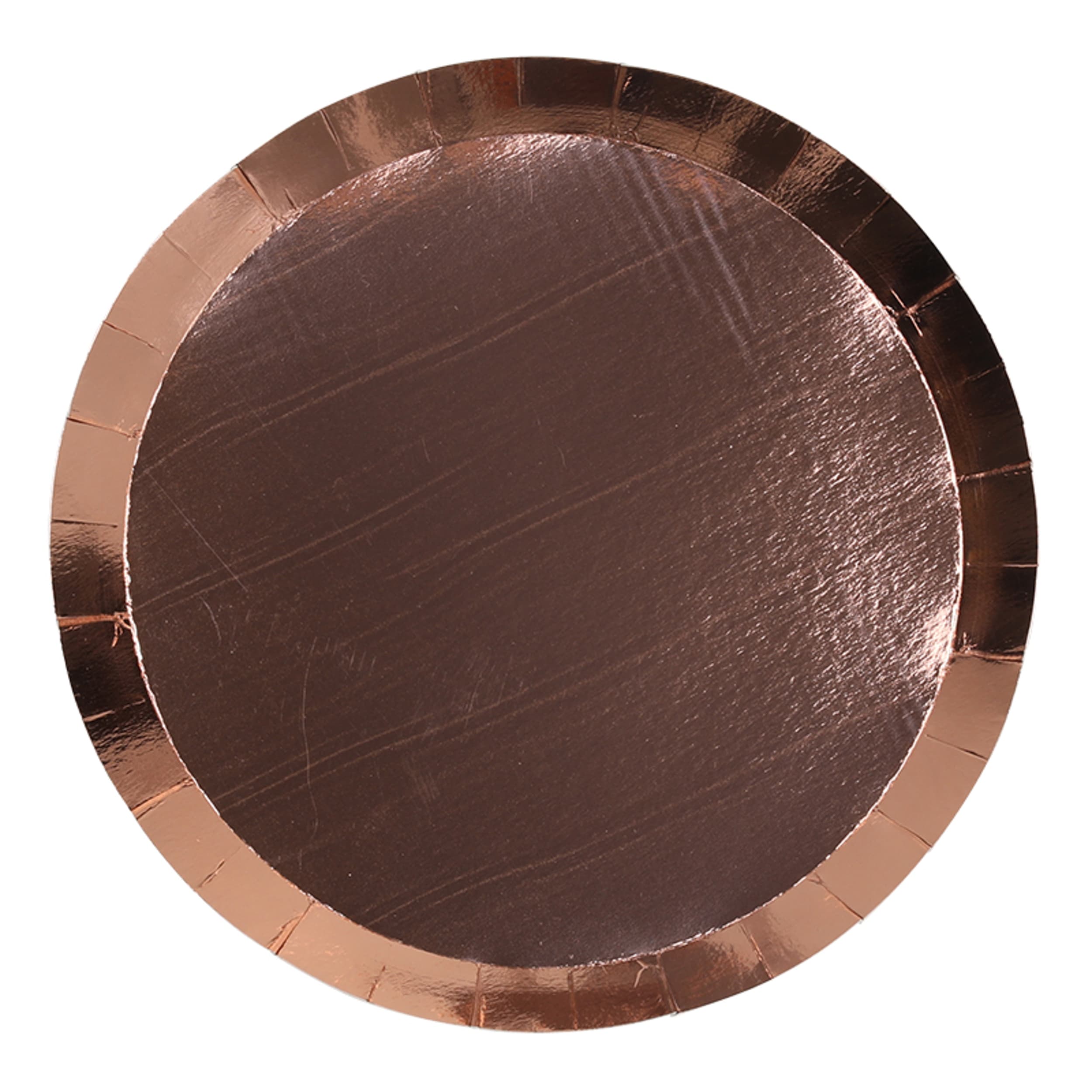 FiveStar Paper Round Dinner Plate 9" Metallic Rose Gold (20 Pack)