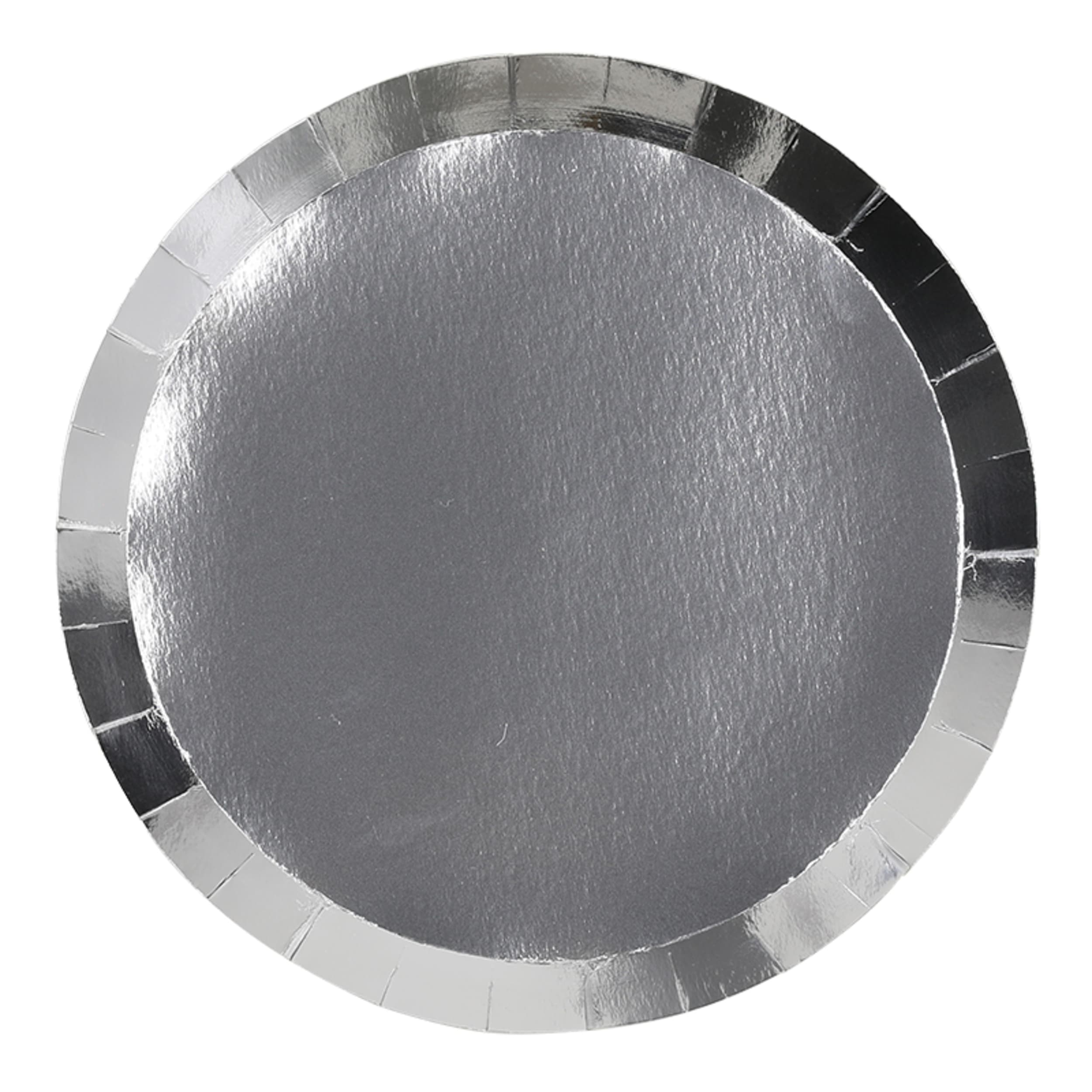 FiveStar Paper Round Dinner Plate 9" Metallic Silver (20 Pack)