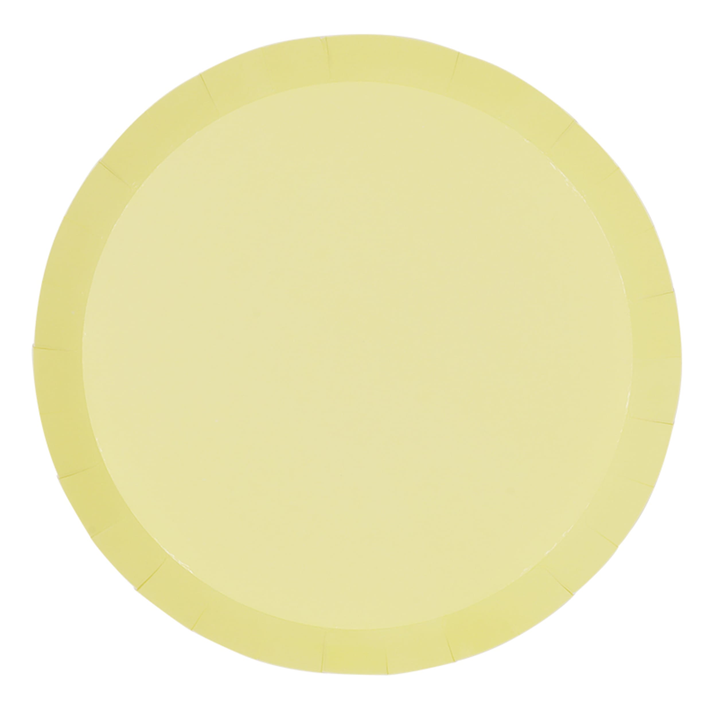 FiveStar Paper Round Dinner Plate 9" Pastel Yellow (20 Pack)