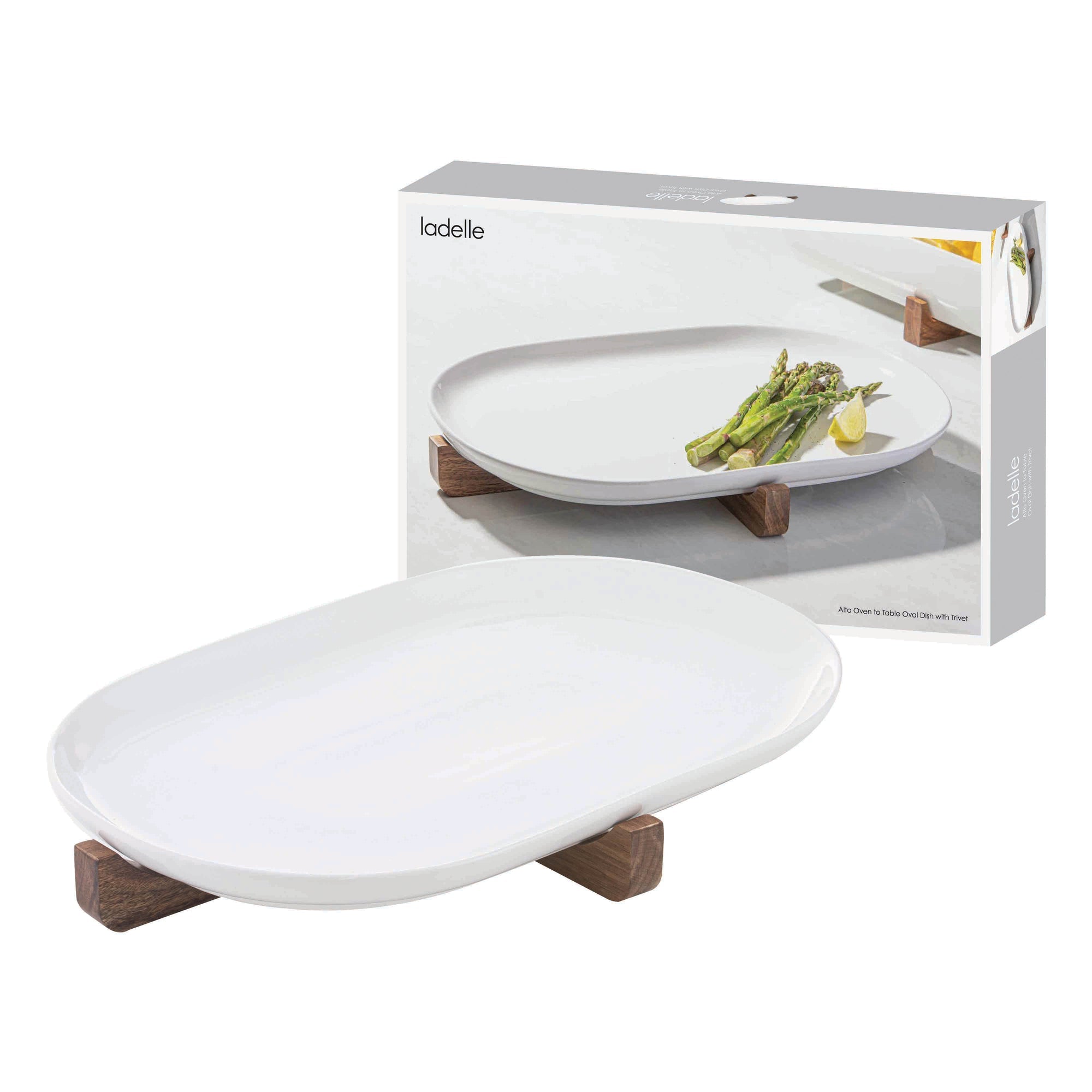 Ladelle Alto Oven To Table Oval Dish With Trivet