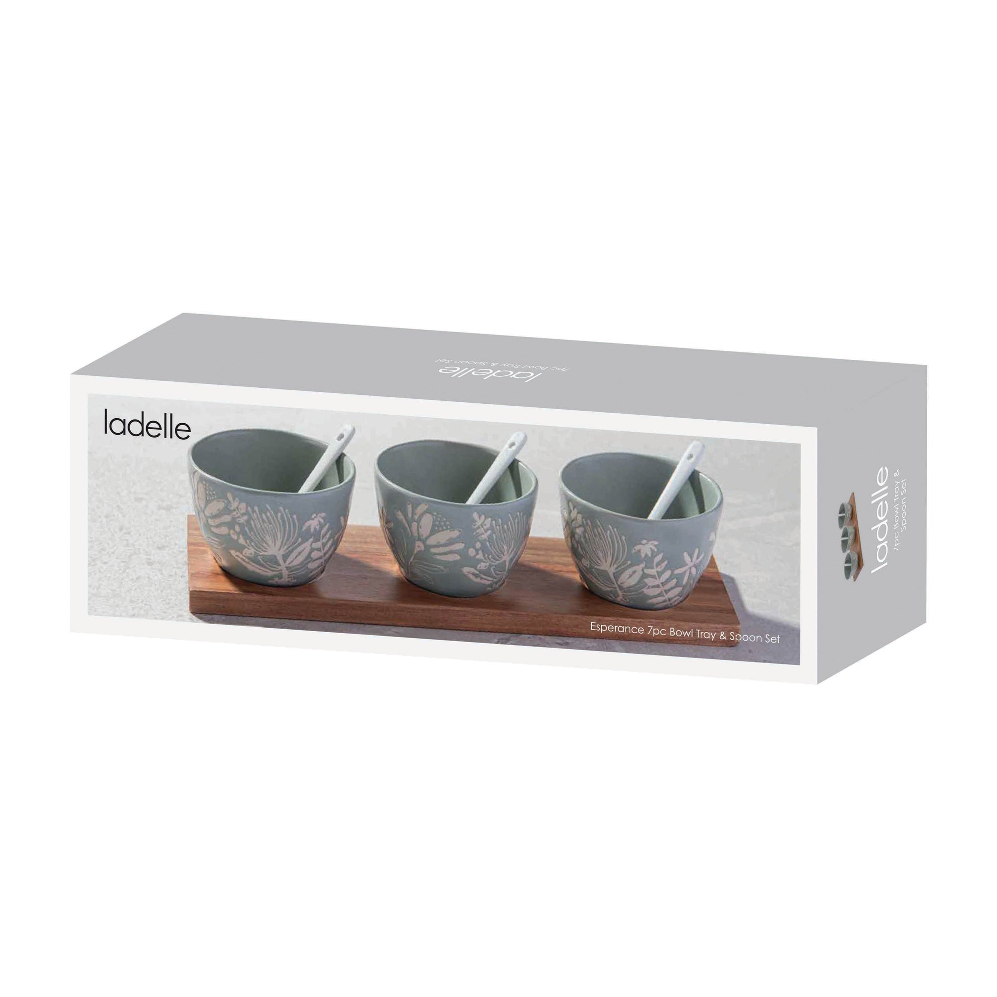 Ladelle Esperance 7pc Bowl Tray & Spoon Set