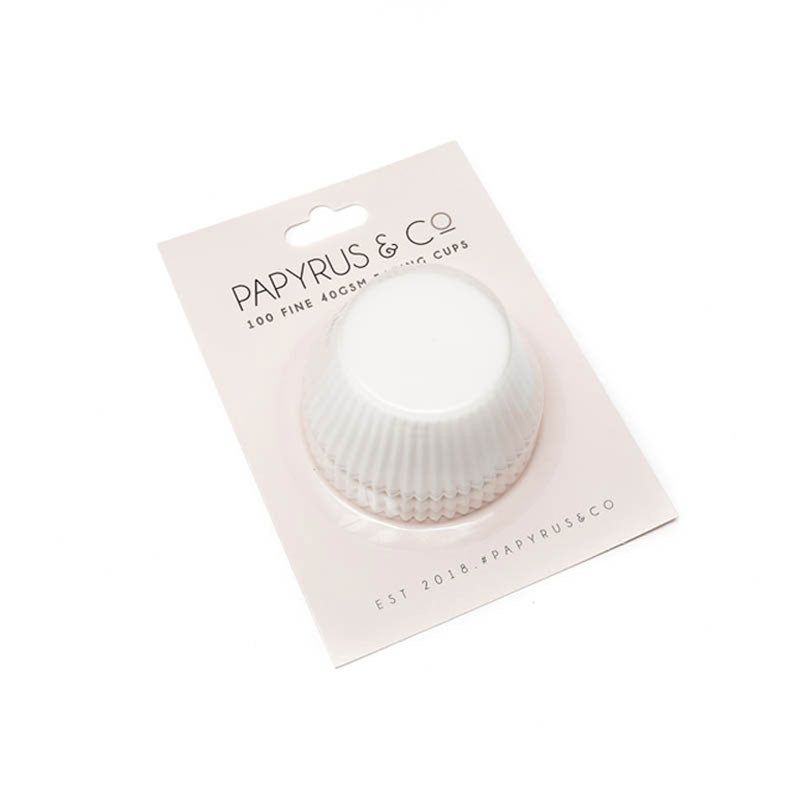 Papyrus Standard White Greaseproof Baking Cups 50mm Base 100 Pack