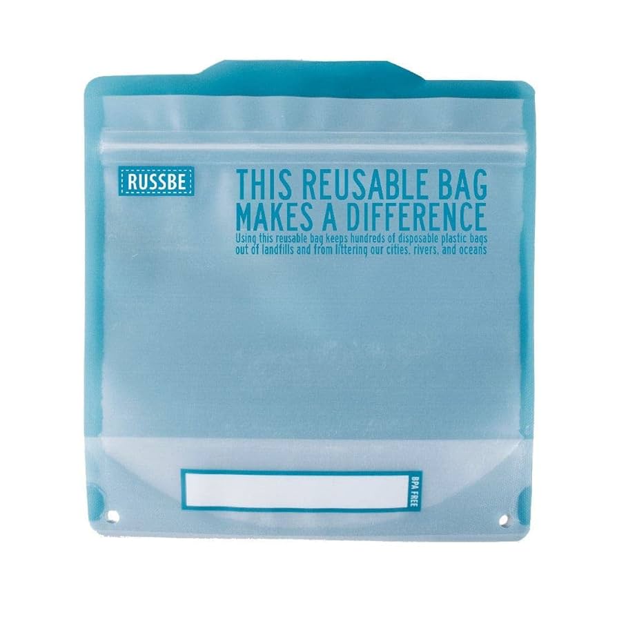 Russbe Reusable Sandwich Bag Set – 8 Piece – Blue